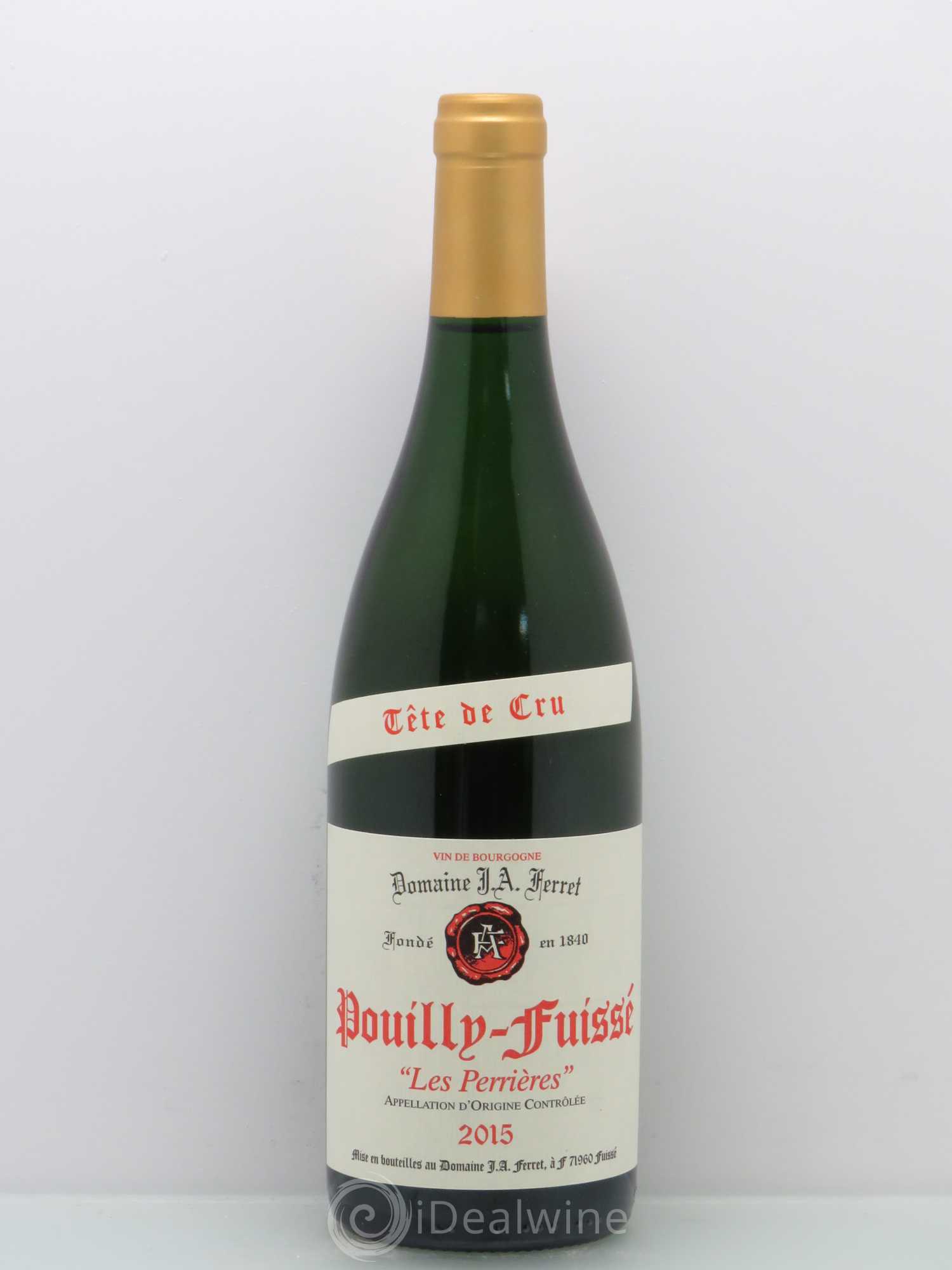Pouilly-Fuissé Tête de Cru Les Perrières J.A. Ferret (Domaine) 2015 - Lot de 1 bouteille - 0