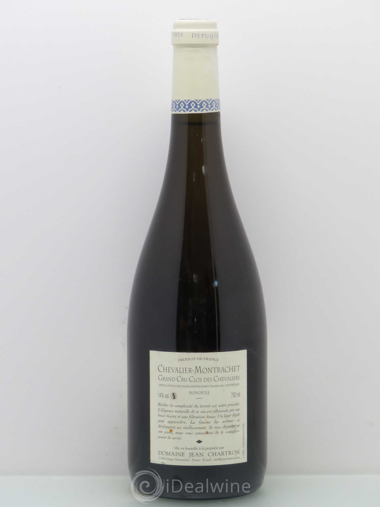 Chevalier-Montrachet Grand Cru Clos des Chevaliers Jean Chartron (Domaine) Clos Des Chevaliers 2007 - Lot de 1 bouteille - 1