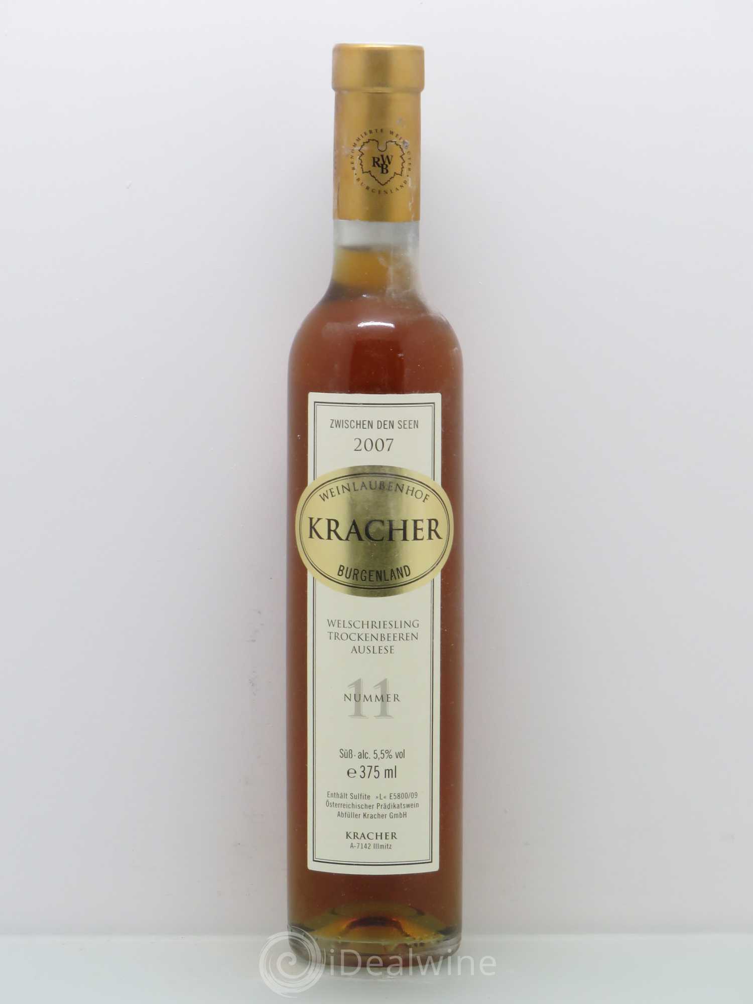 Autriche Welschriesling TBA n°11 Zwischen den Seen Scheurebe Weingut Alois Kracher 2007 - Posten von 1 Demi-Flasche - 0