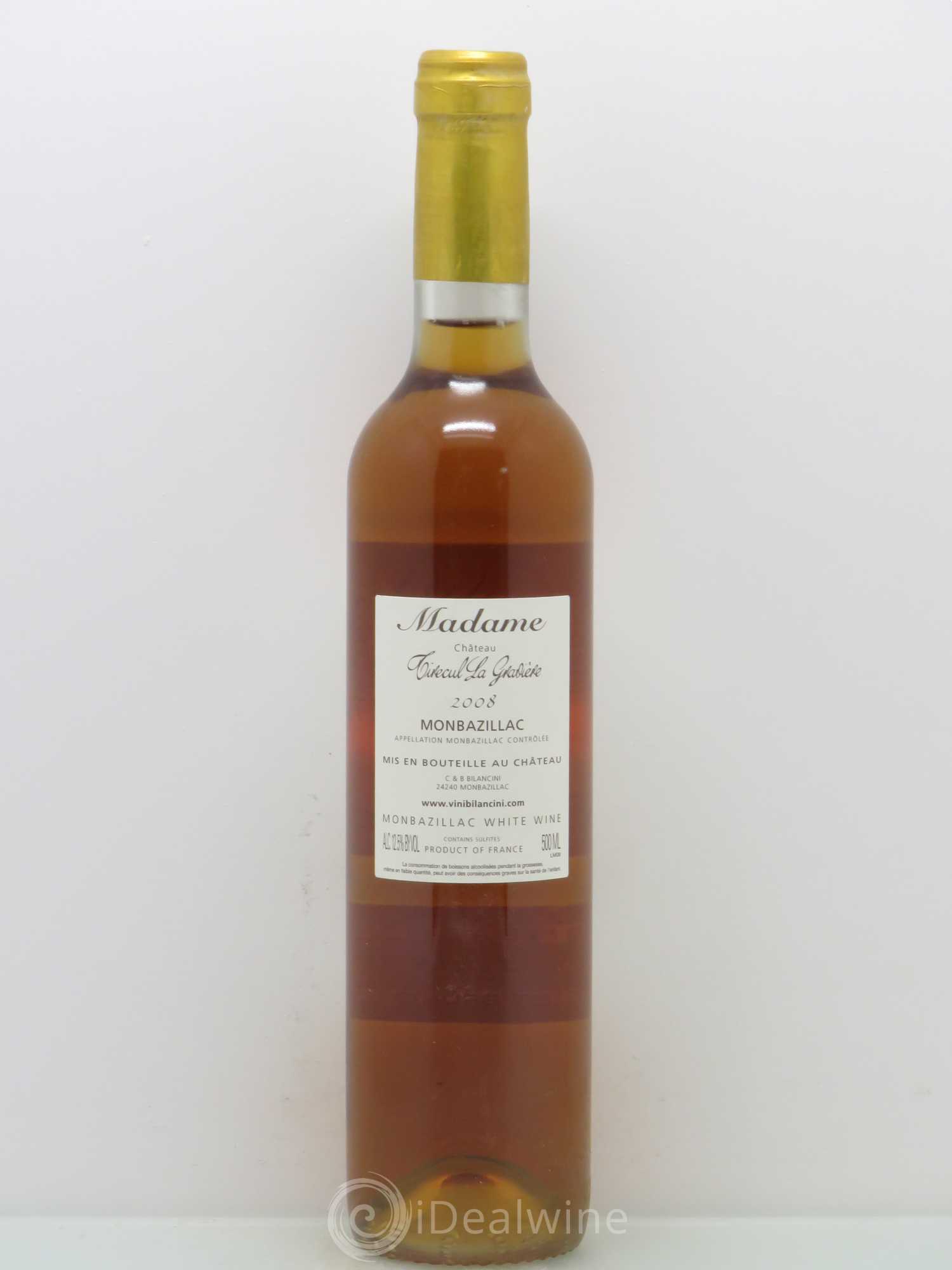 Monbazillac Château Tirecul La Gravière Bruno et Claudie Bilancini 2008 - Lotto di 1 bottiglia - 1