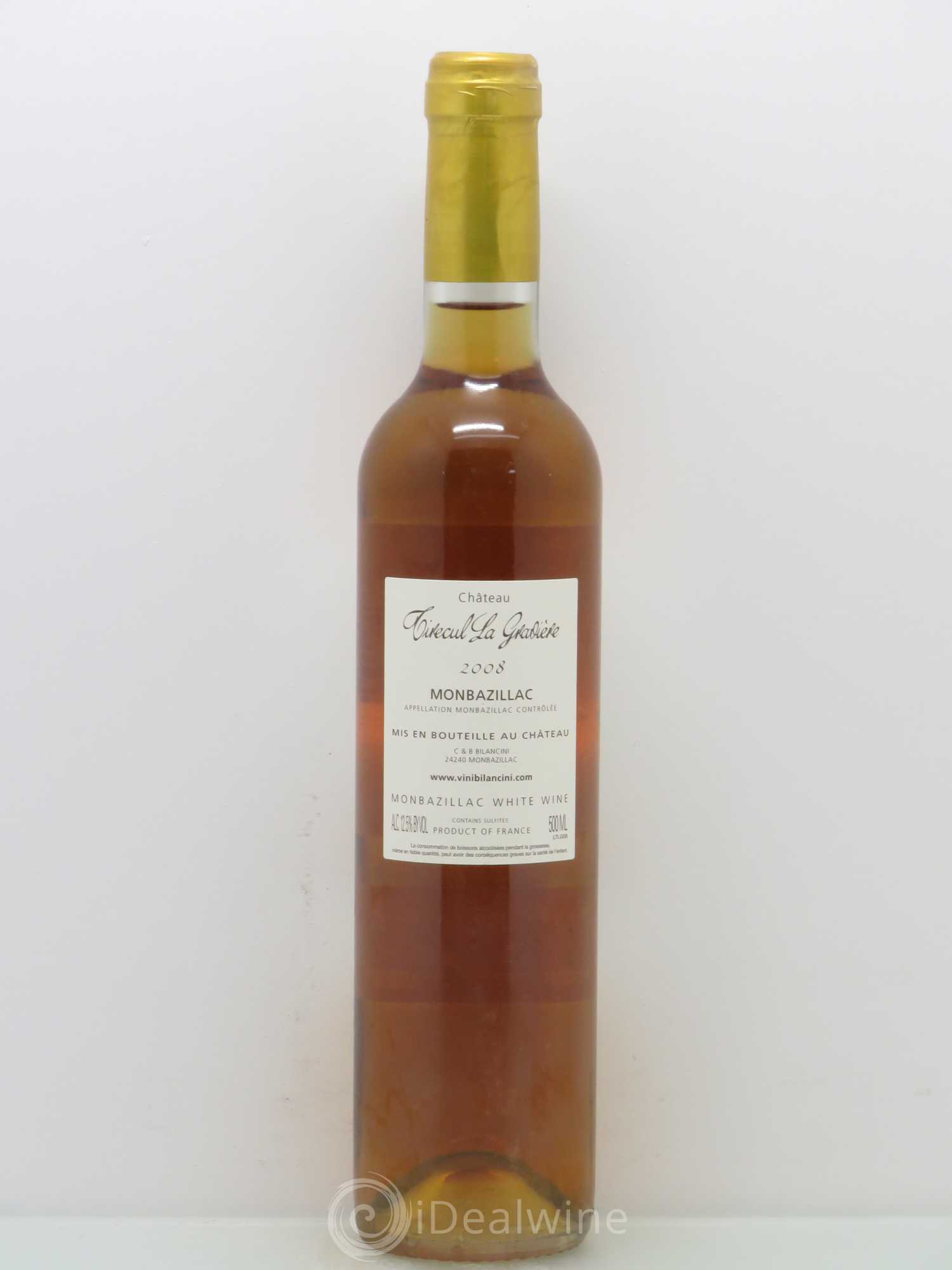 Monbazillac Château Tirecul La Gravière Cuvée Madame Bruno et Claudie Bilancini 2008 - Lotto di 1 bottiglia - 1