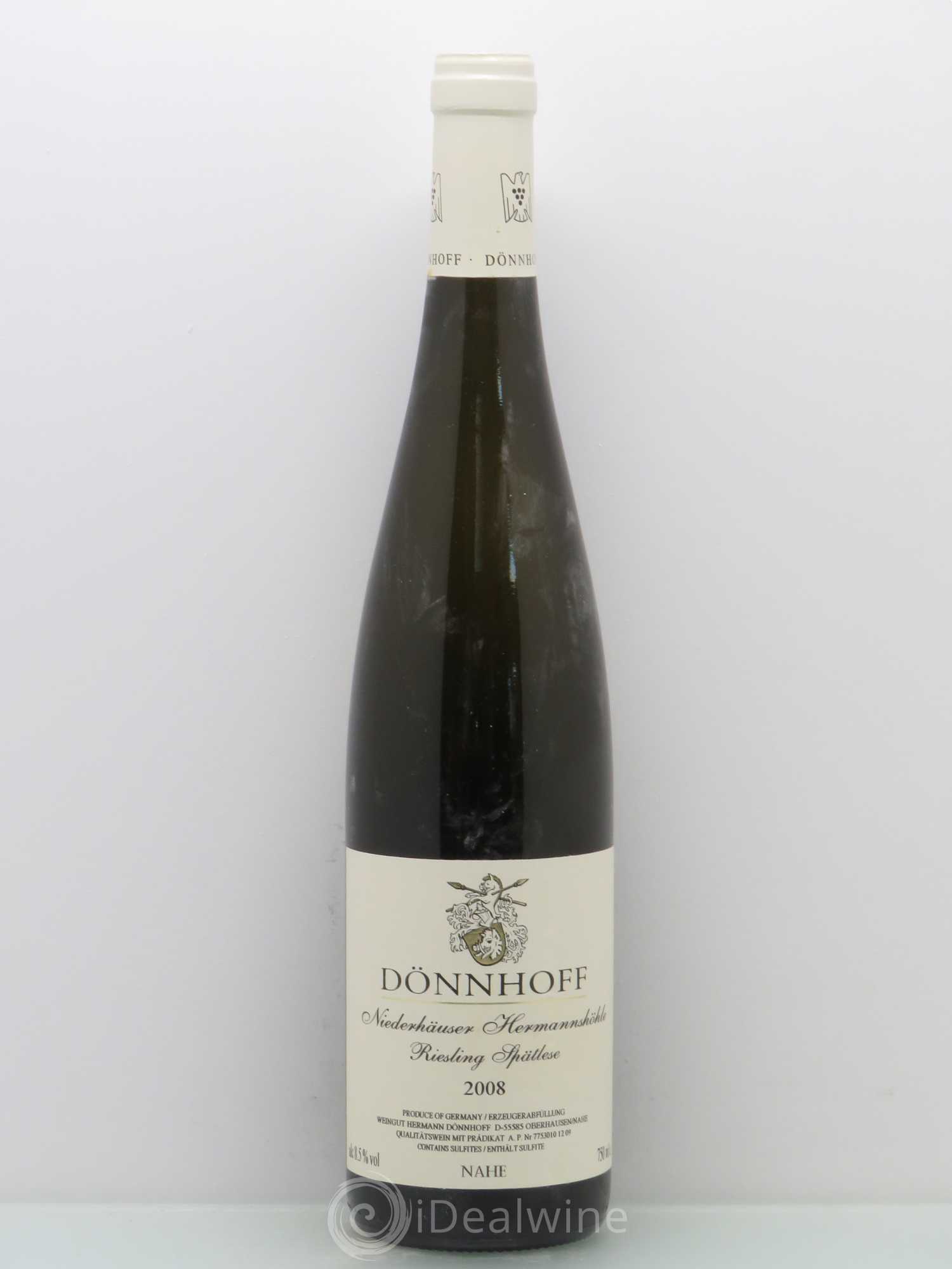 Riesling Nierderhäuser Hermannshöhle Spätlese Weingut Hermann Dönnhoff 2008 - Posten von 1 Flasche - 0