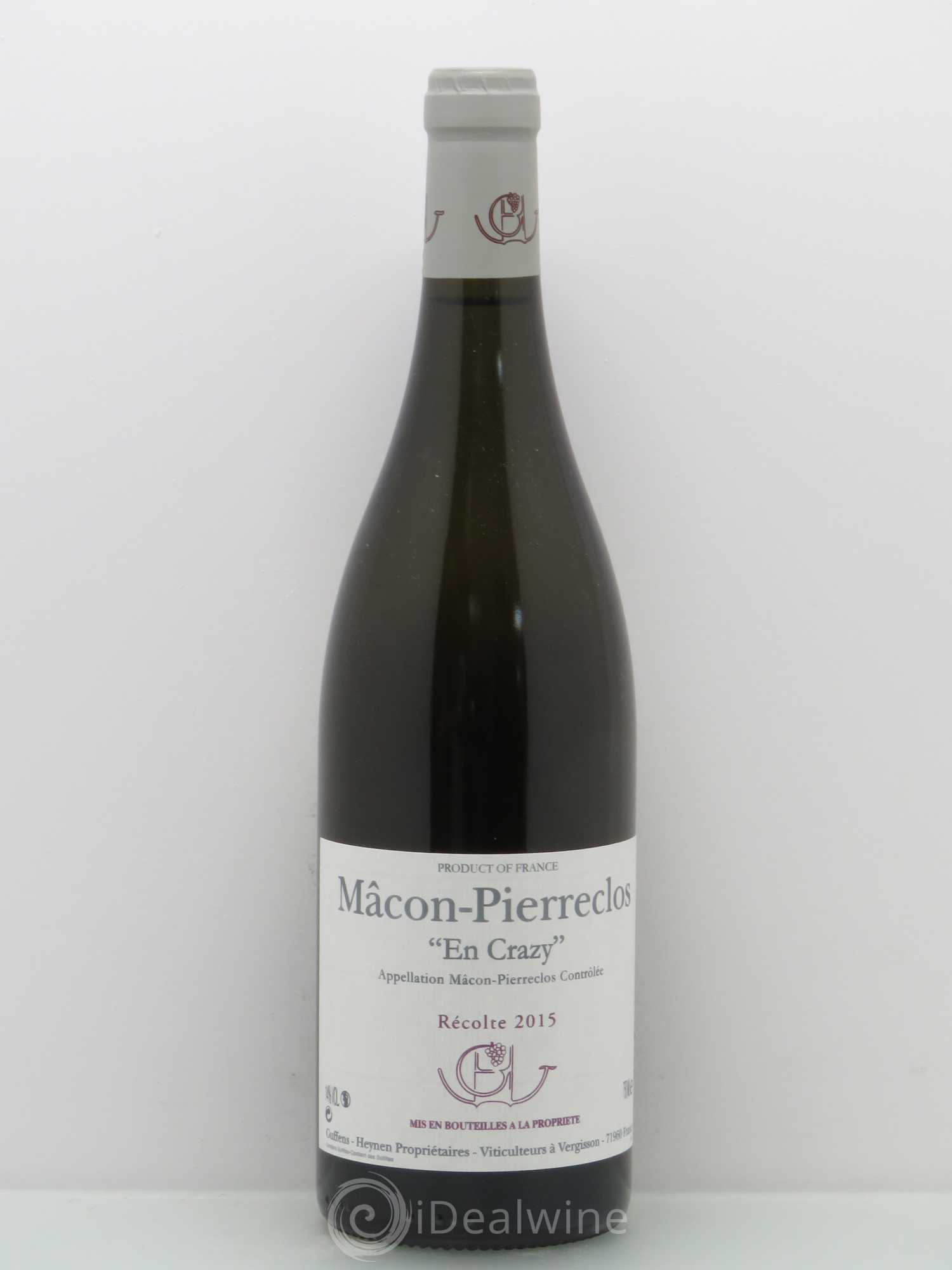 Mâcon Pierreclos En Crazy Guffens-Heynen 2015 - Lot de 1 bouteille - 0