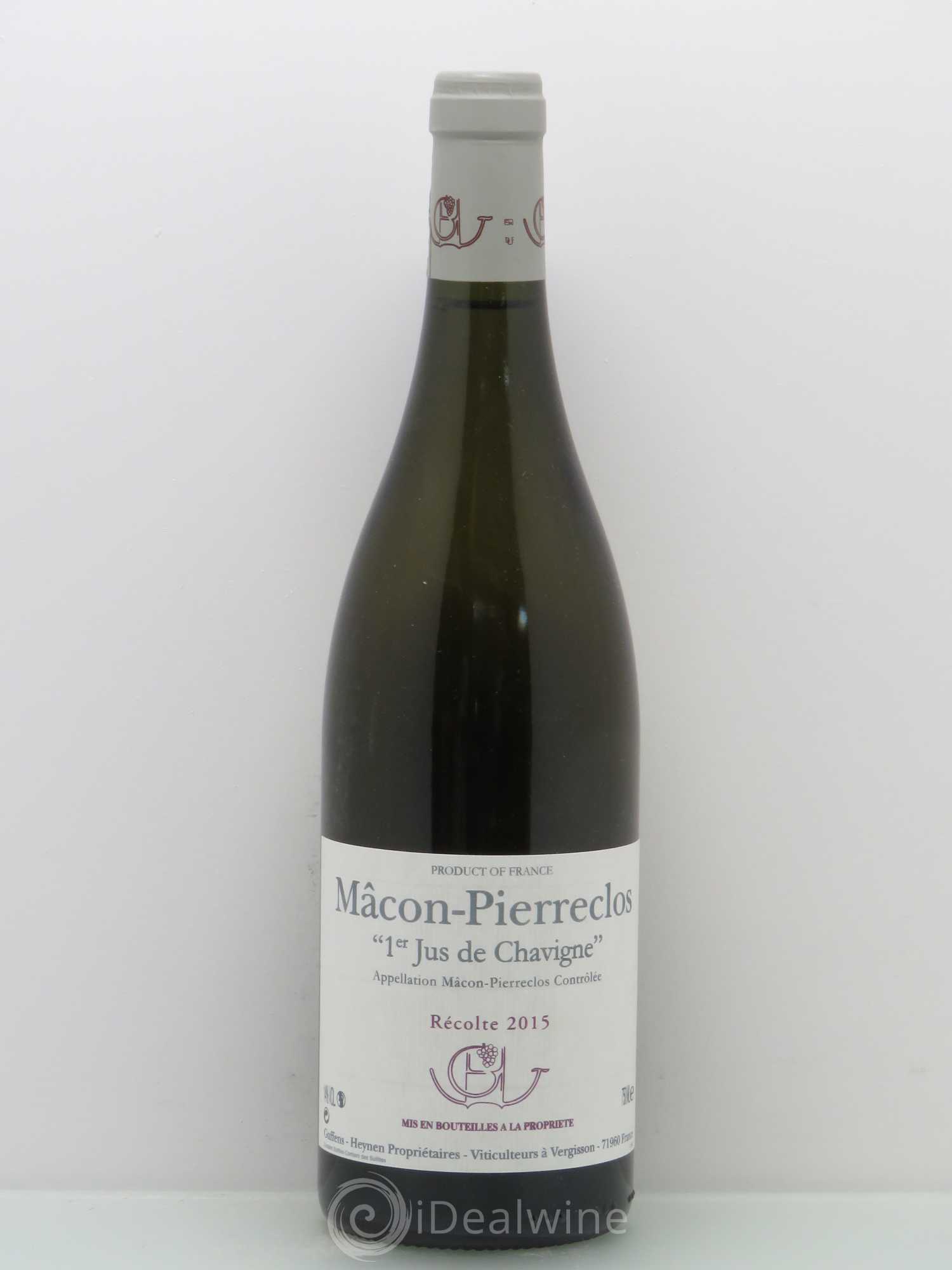 Mâcon Pierreclos 1er Jus de Chavigne Guffens-Heynen 2015 - Lot de 1 bouteille - 0