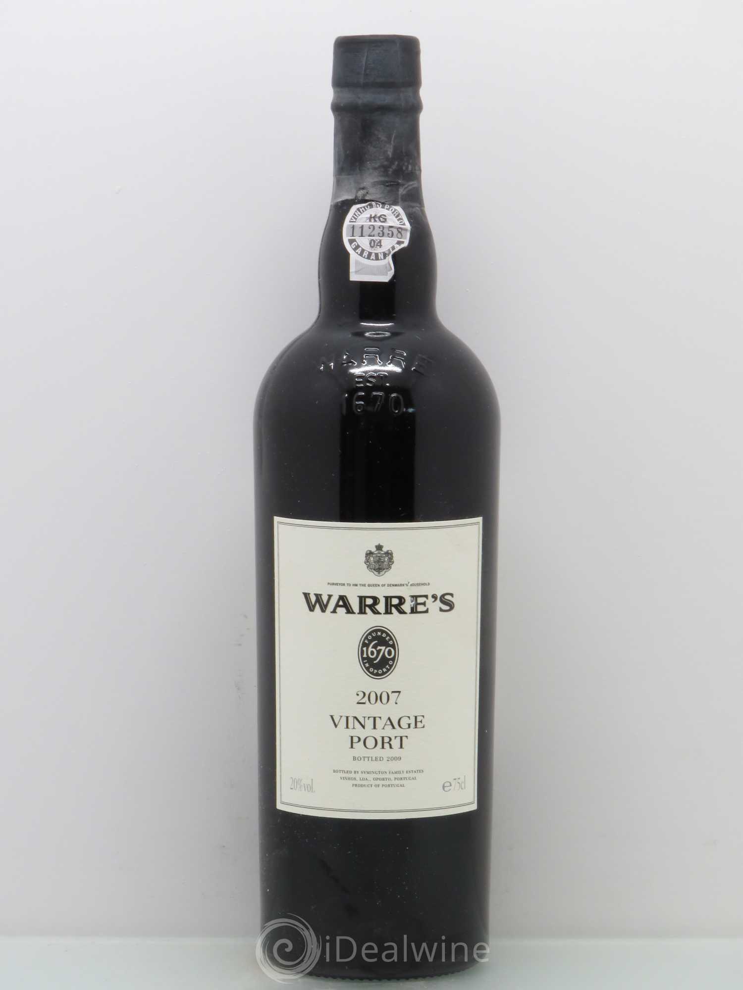 Porto Vintage Warre's 2007 - Lot de 1 bouteille - 0