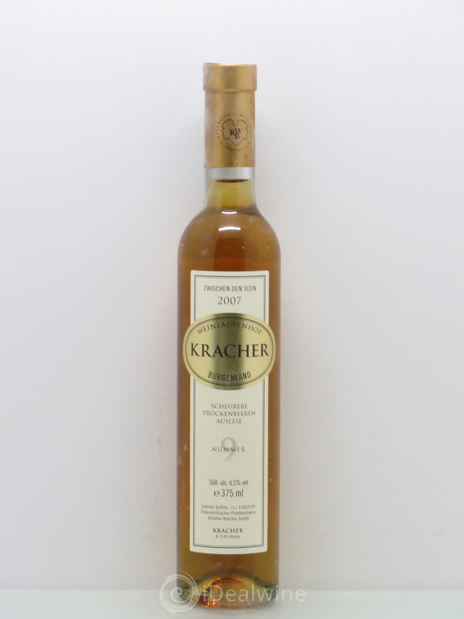 Autriche TBA n°9 Zwischen den Seen Scheurebe Weingut Alois Kracher 2007 - Posten von 1 Demi-Flasche - 0
