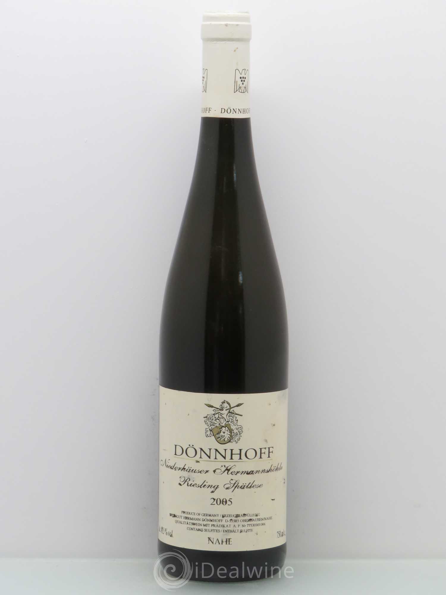 Riesling Nierderhäuser Hermannshöhle Spätlese Domaine Dönnhoff AP Nr 77530101006 2005 - Posten von 1 Flasche - 0