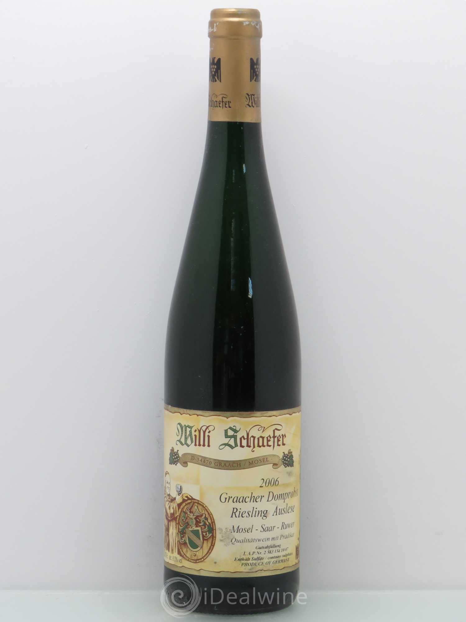 Riesling Graacher Domprobst Auslese Domaine Willi Schaefer - GK - AP Nr 25831541007 2006 - Posten von 1 Flasche - 0