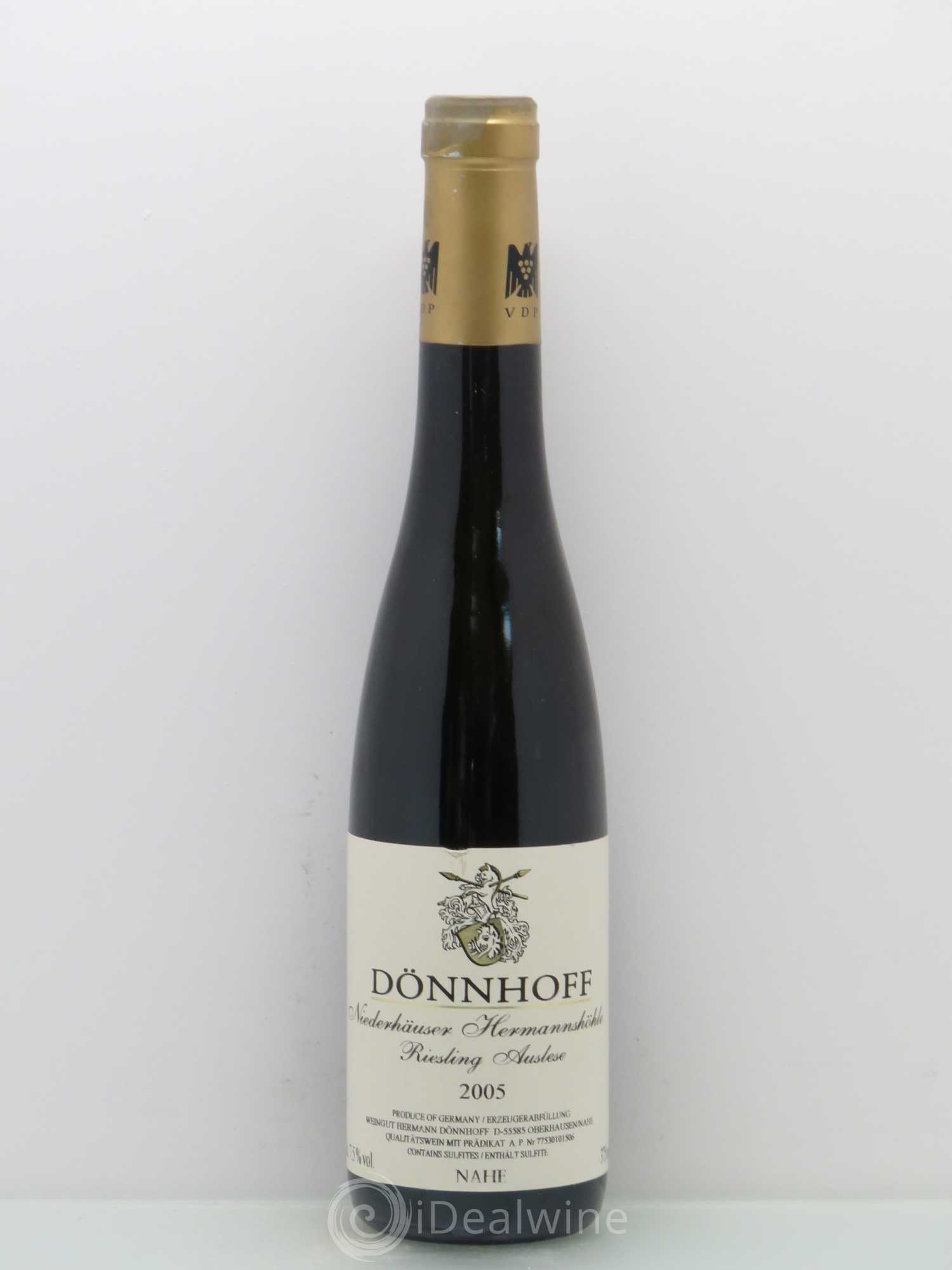 Riesling Nierderhäuser Hermannshöhle Auslese G K Weingut Hermann Dönnhoff 2005 - Posten von 1 Demi-Flasche - 0