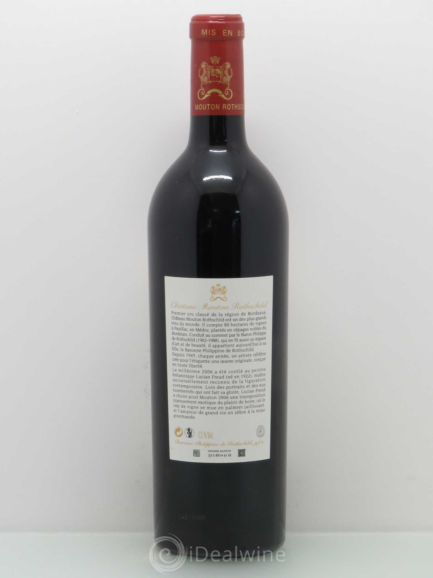 Château Mouton Rothschild 1er Grand Cru Classé 2006 - Lot de 1 bouteille - 1