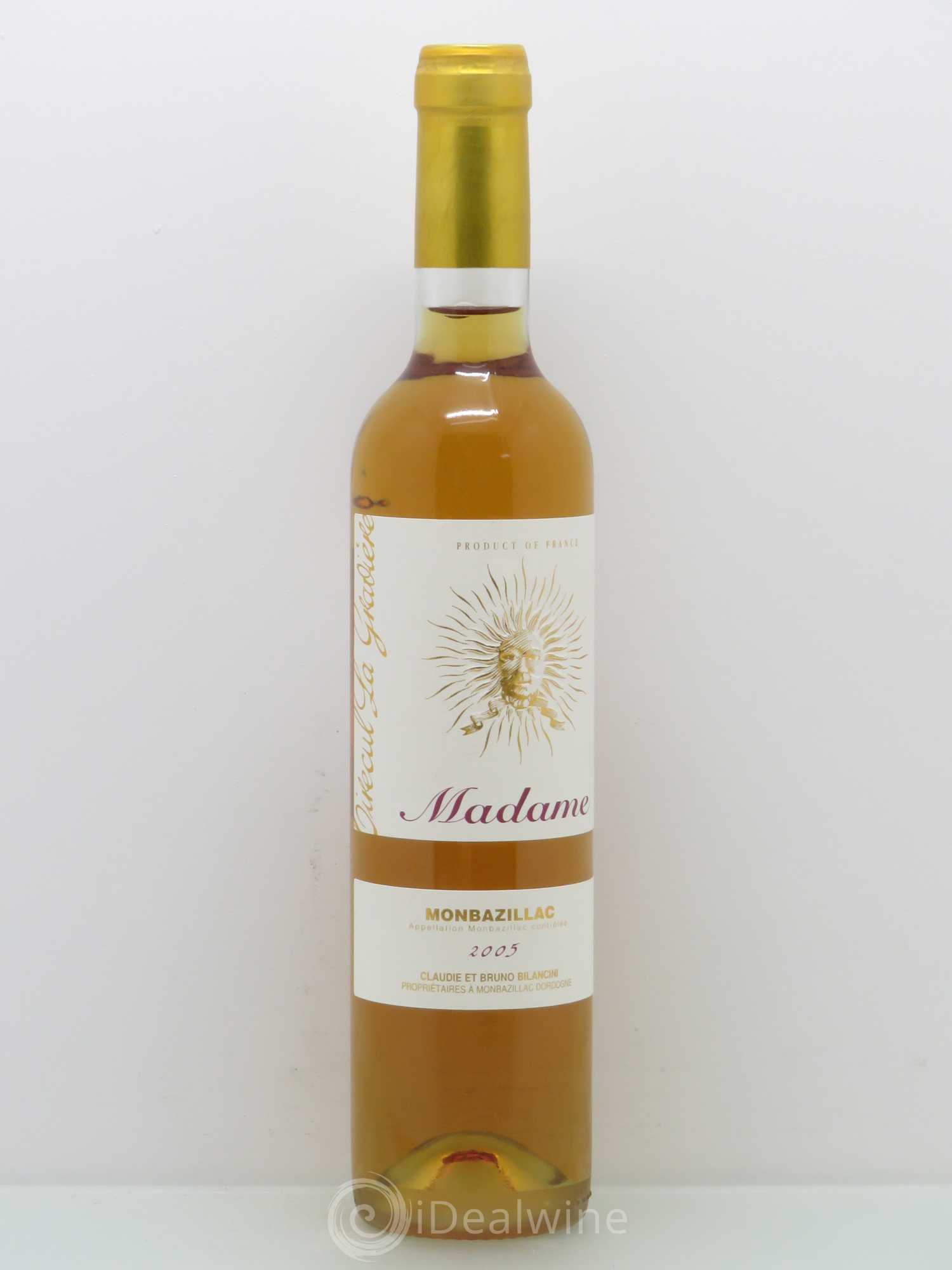 Monbazillac Château Tirecul La Gravière Cuvée Madame Bruno et Claudie Bilancini 2005 - Lot de 1 bouteille - 0