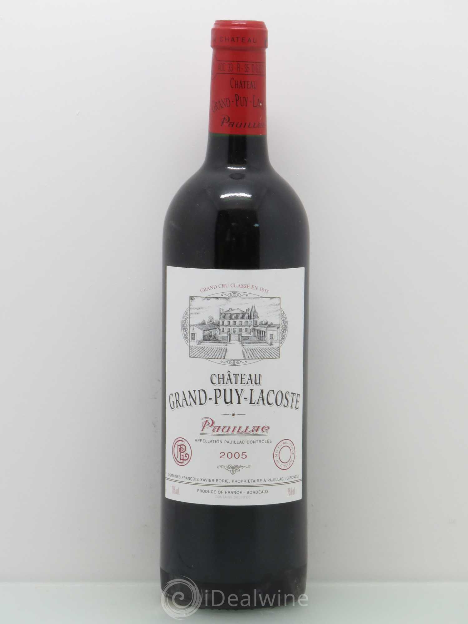 Château Grand Puy Lacoste 5ème Grand Cru Classé 2005 - Lot de 1 bouteille - 0