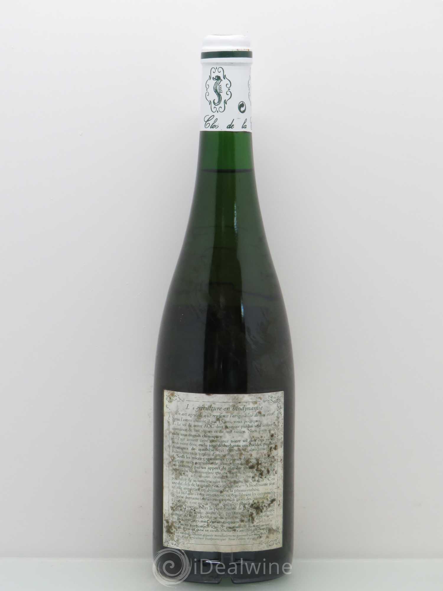 Savennières Clos de la Coulée de Serrant Vignobles de la Coulée de Serrant - Nicolas Joly Moelleux 1995 - Lot de 1 bouteille - 1