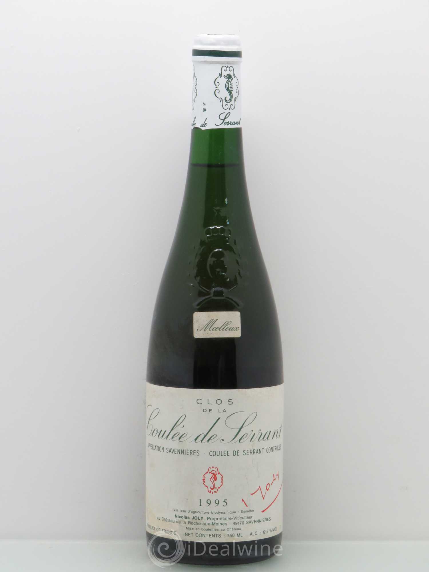 Savennières Clos de la Coulée de Serrant Vignobles de la Coulée de Serrant - Nicolas Joly Moelleux 1995 - Lot de 1 bouteille - 0