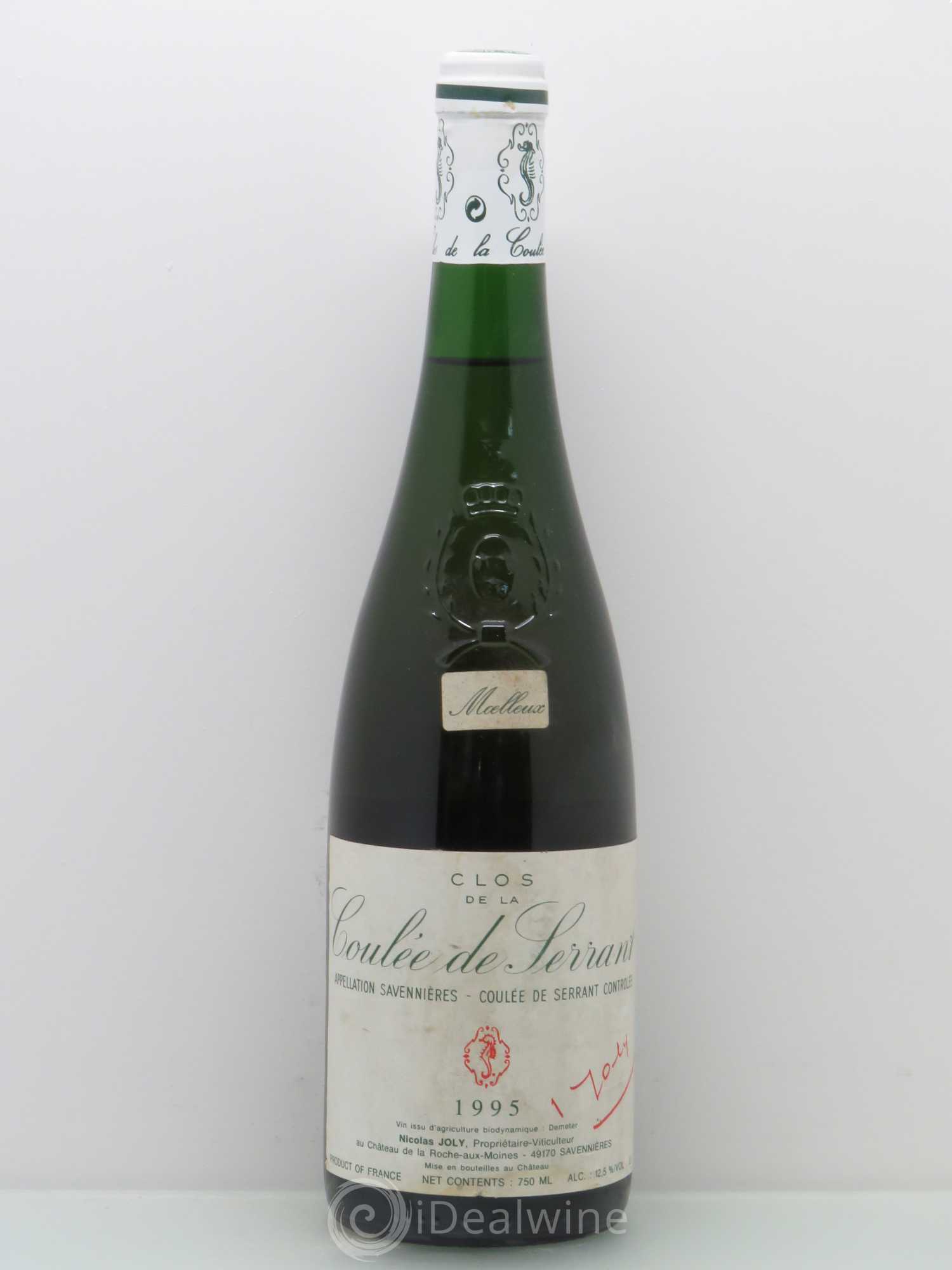 Savennières Clos de la Coulée de Serrant Vignobles de la Coulée de Serrant - Nicolas Joly Moelleux 1995 - Lot de 1 bouteille - 0