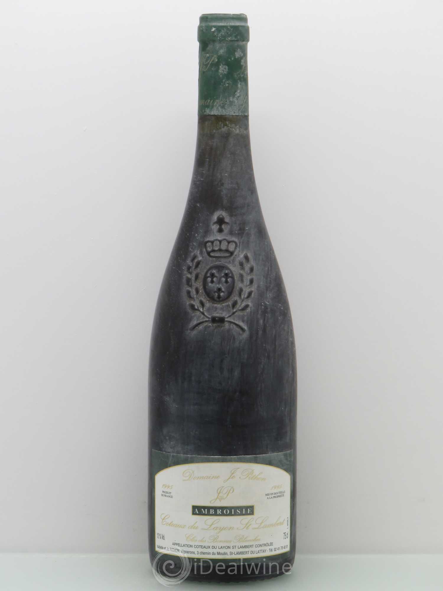 Coteaux du Layon Saint Lambert Clos des Bonnes Blanches Cuvée Ambroisie Domaine Jo Pithon 1995 - Lotto di 1 bottiglia - 0