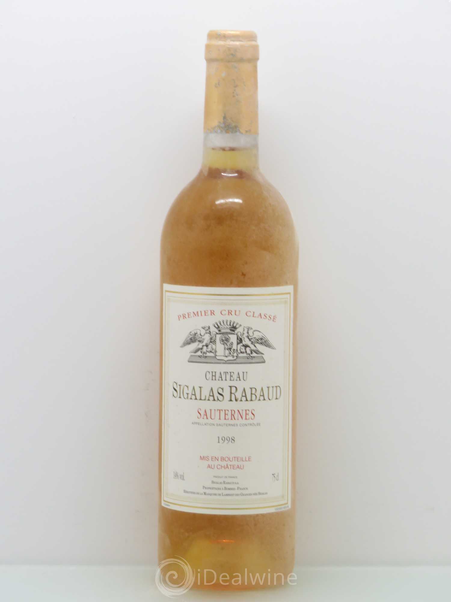 Château Sigalas Rabaud 1er Grand Cru Classé 1998 - Lotto di 1 bottiglia - 0