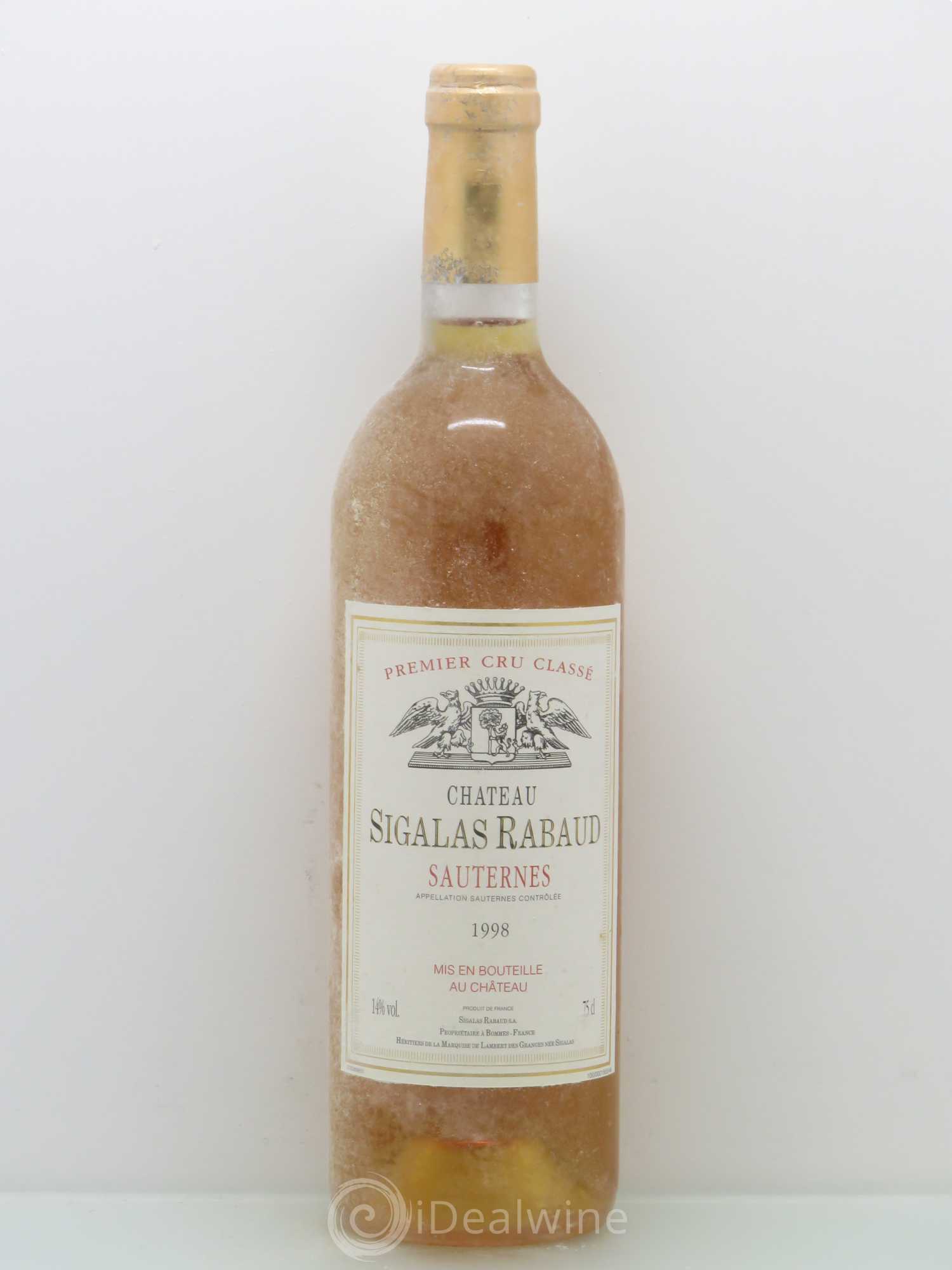 Château Sigalas Rabaud 1er Grand Cru Classé 1998 - Posten von 1 Flasche - 0