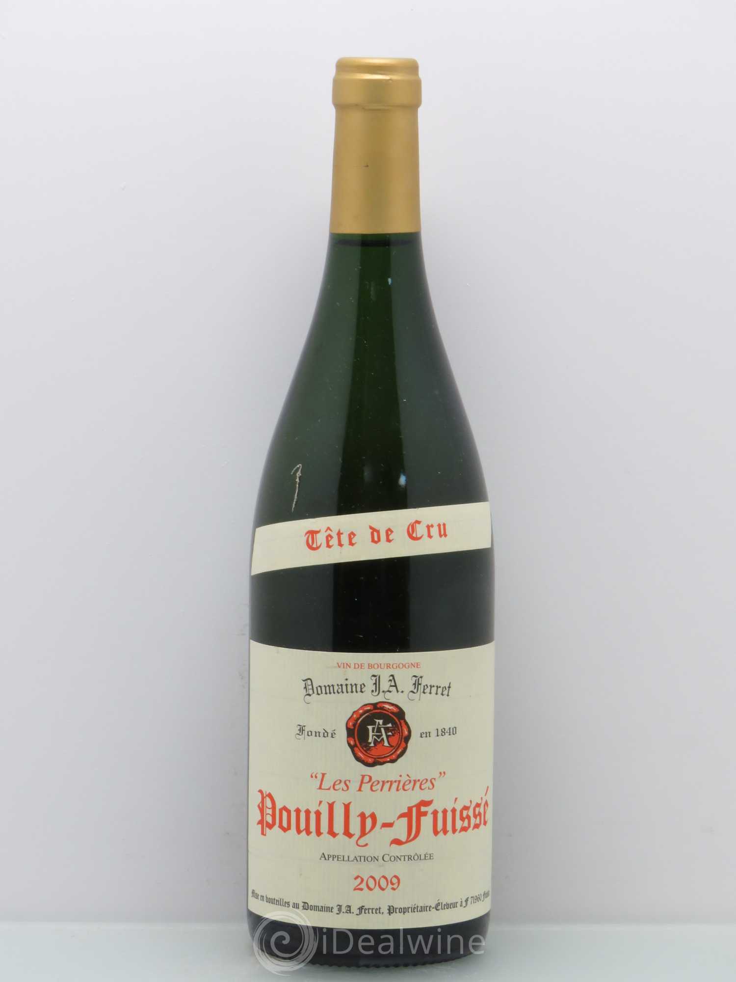 Pouilly-Fuissé Tête de Cru Les Perrières J.A. Ferret (Domaine) 2009 - Lot de 1 bouteille - 0