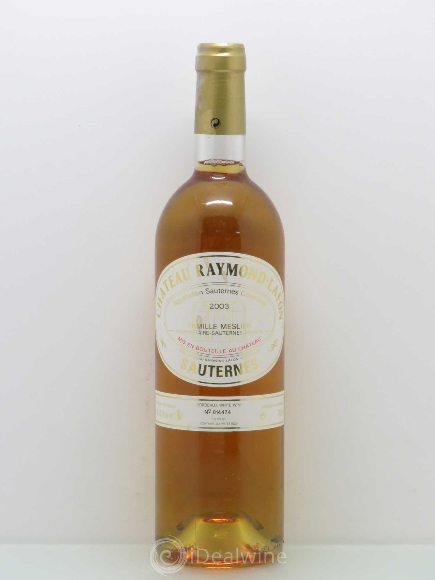 Château Raymond Lafon 2003 - Posten von 1 Flasche - 0