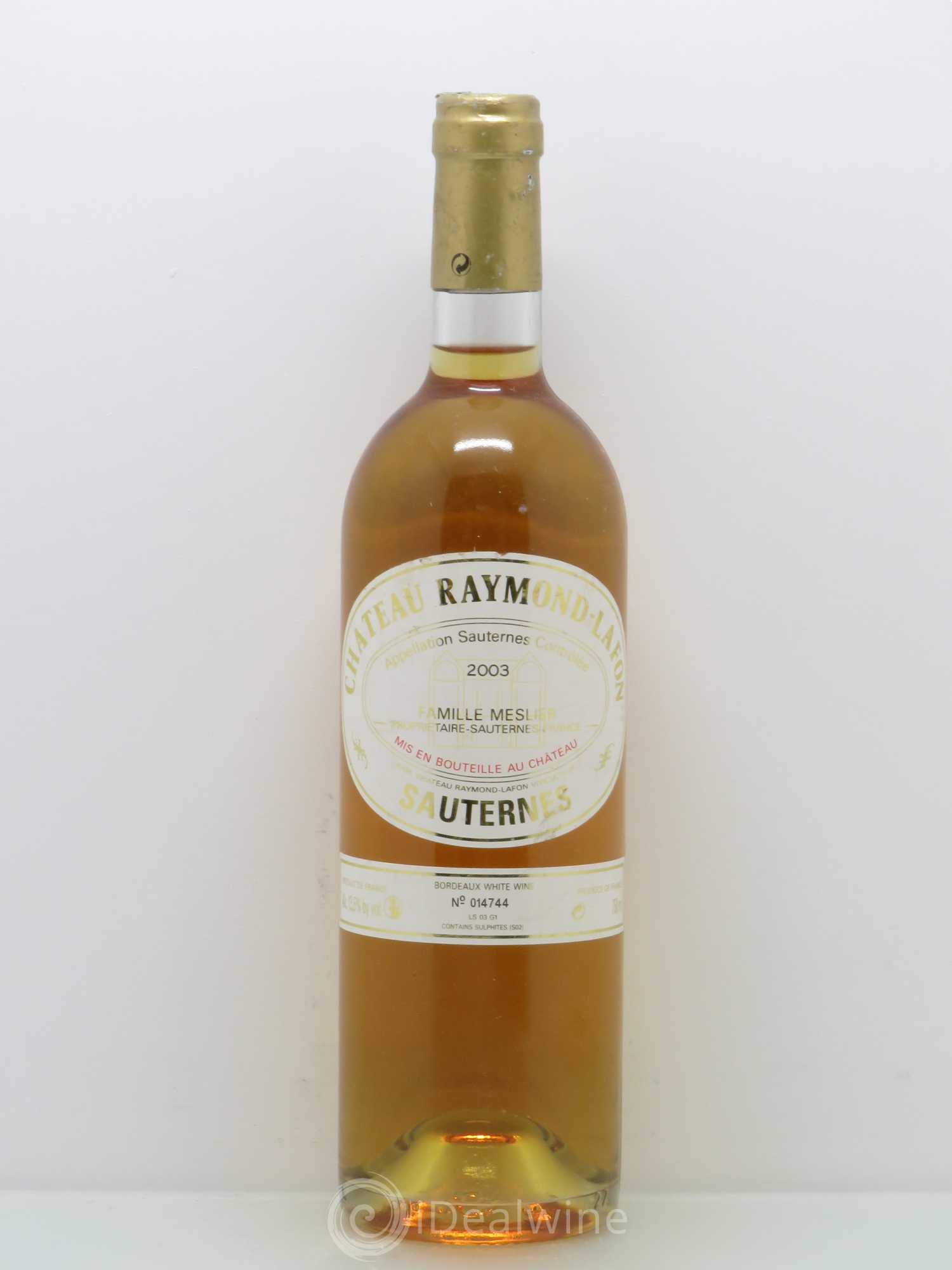 Château Raymond Lafon 2003 - Posten von 1 Flasche - 0
