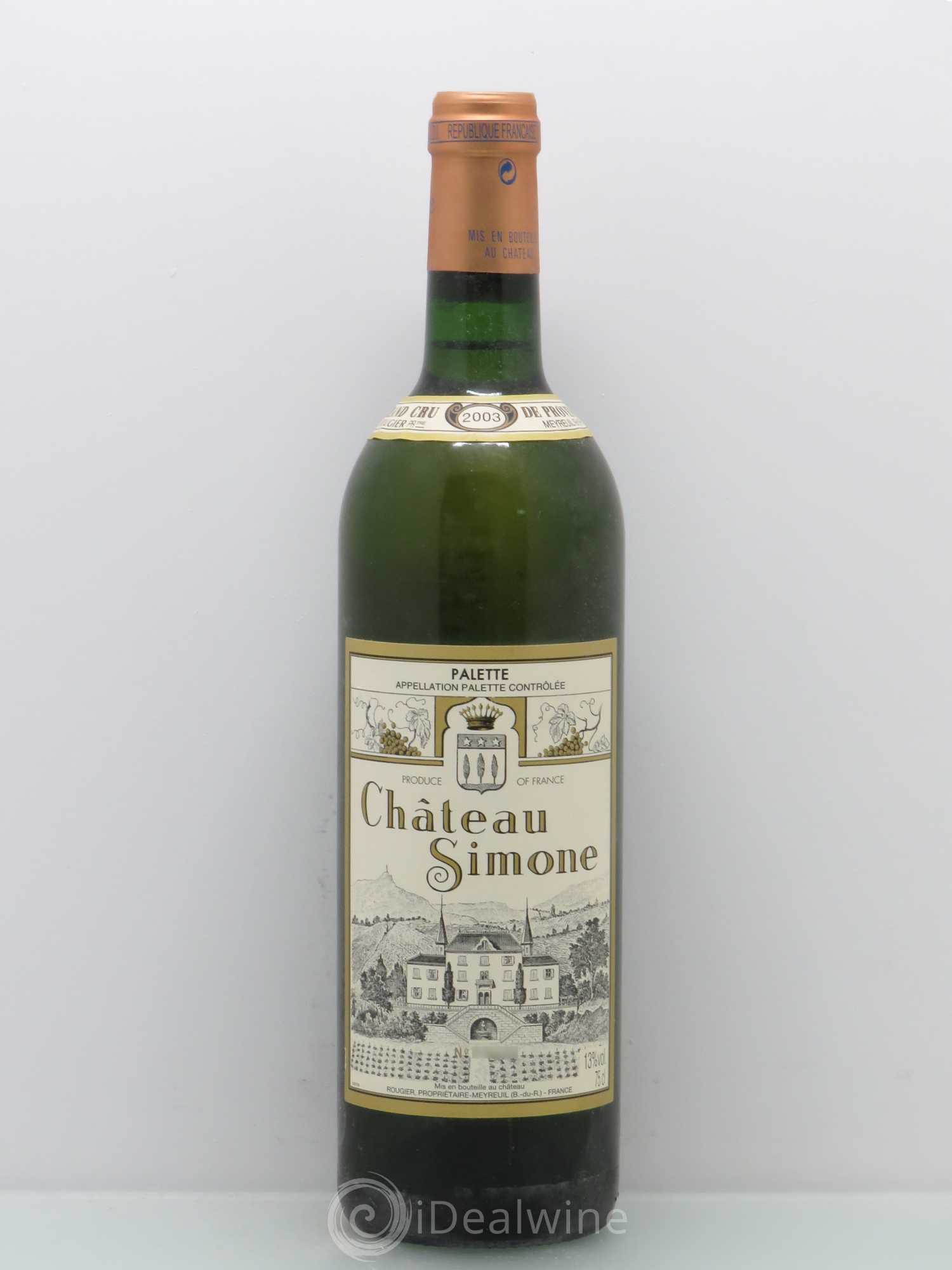 Palette Château Simone Famille Rougier 2003 - Posten von 1 Flasche - 0