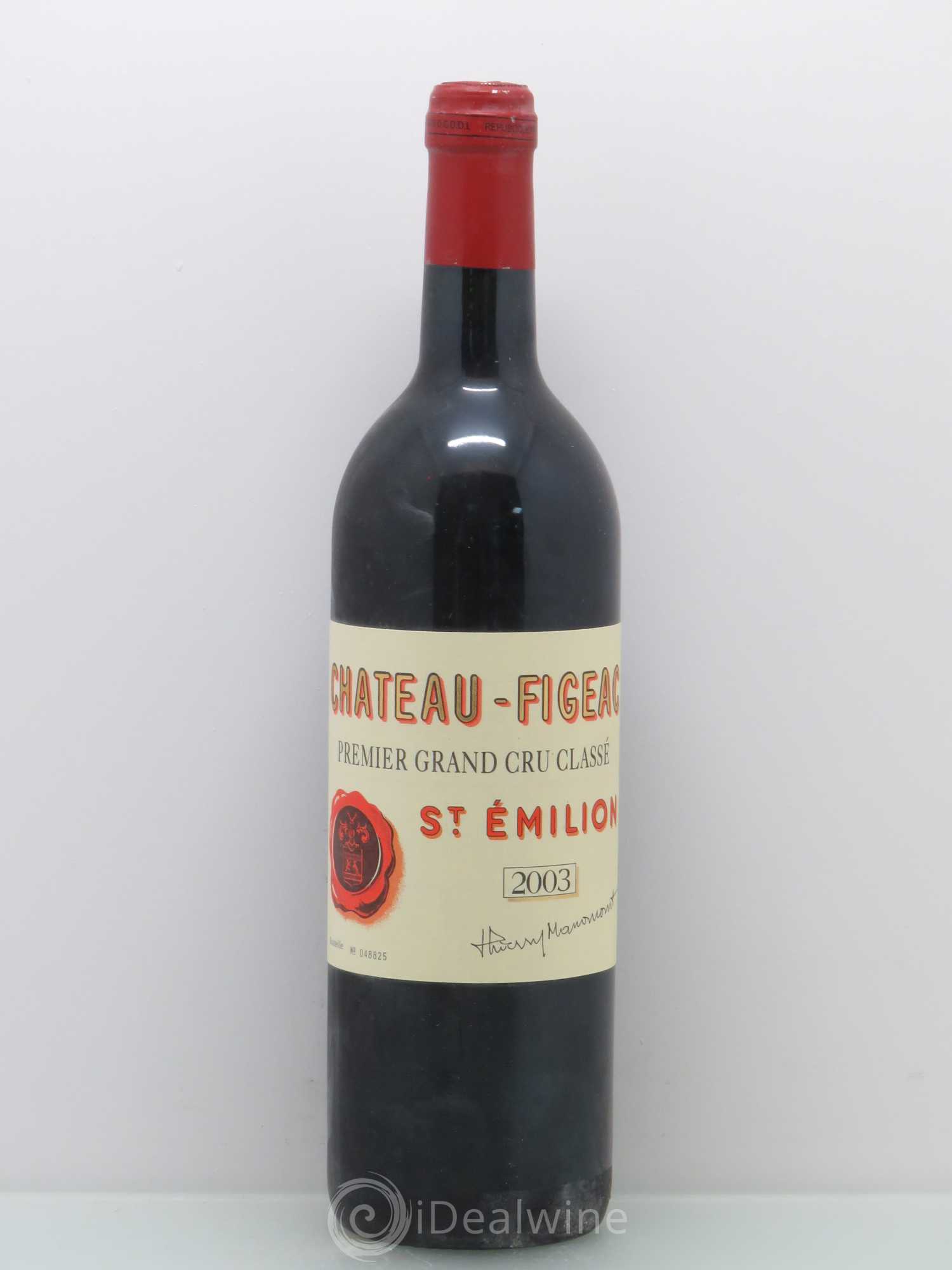 Château Figeac 1er Grand Cru Classé A 2003 - Lot de 1 bouteille - 0