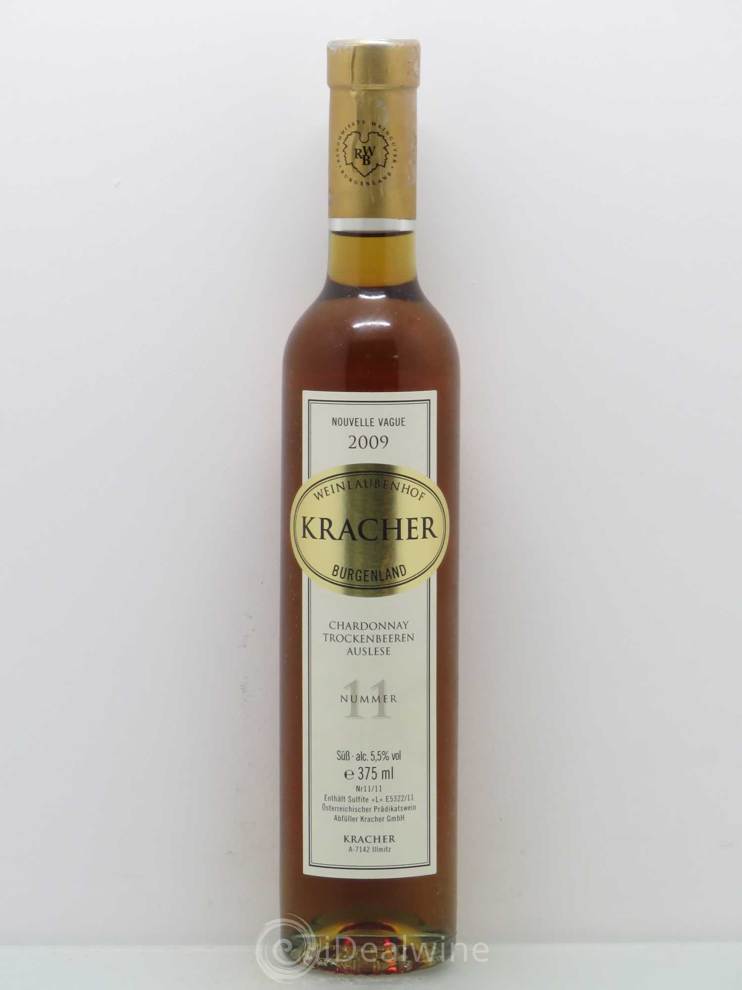 Autriche TBA n° 11 Nouvelle Vague Chardonnay Weingut Alois KRACHER 2009 - Posten von 1 Demi-Flasche - 0