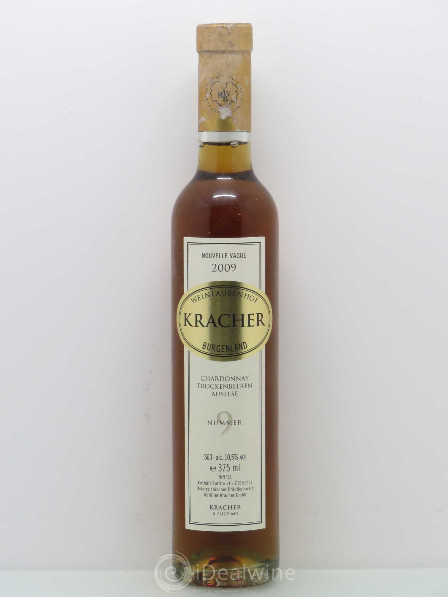 Autriche TBA n°9 Nouvelle Vague Chardonnay Weingut Alois KRACHER 2009 - Posten von 1 Demi-Flasche - 0