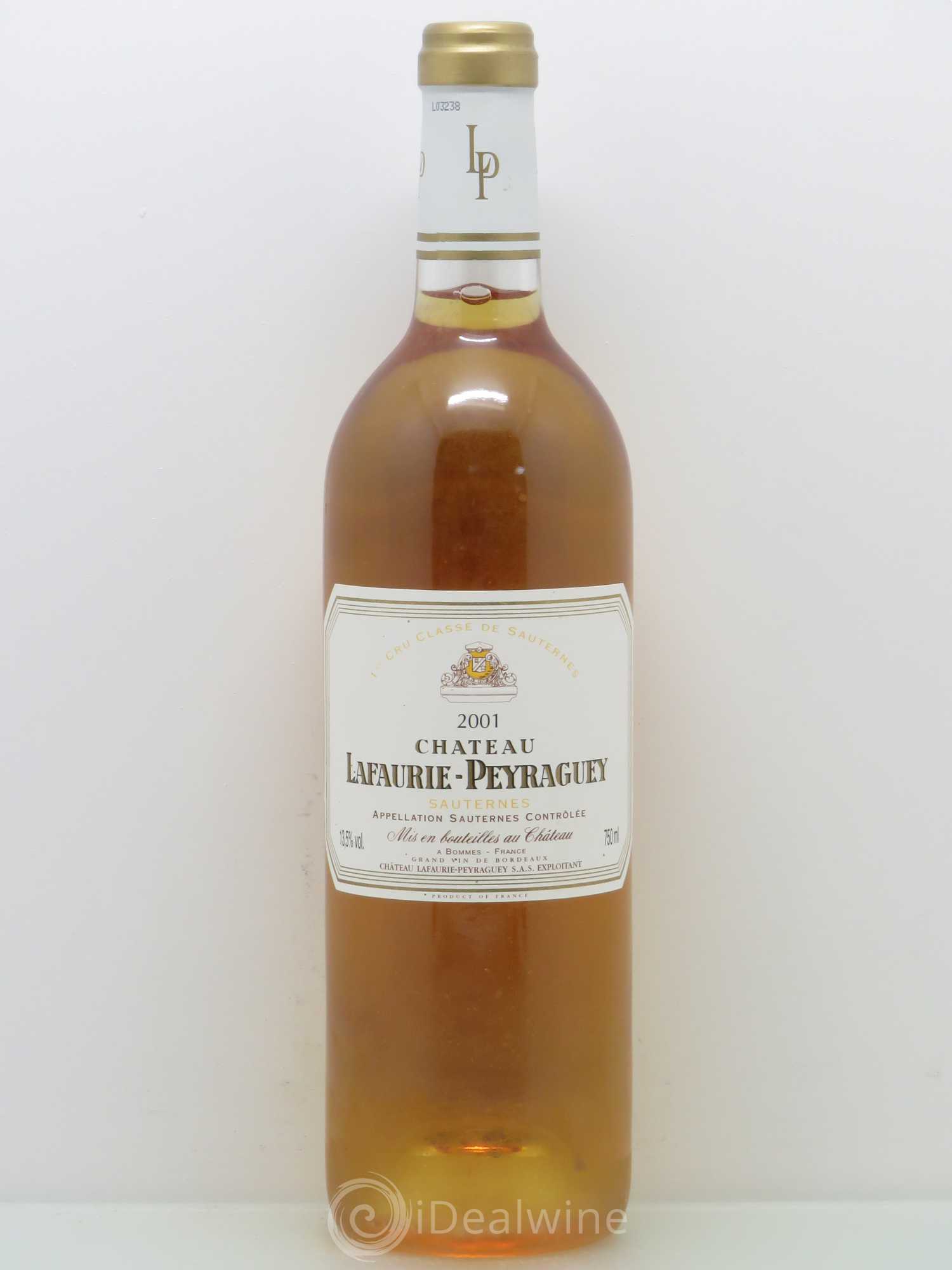 Château Lafaurie-Peyraguey 1er Grand Cru Classé 2001 - Lotto di 1 bottiglia - 0