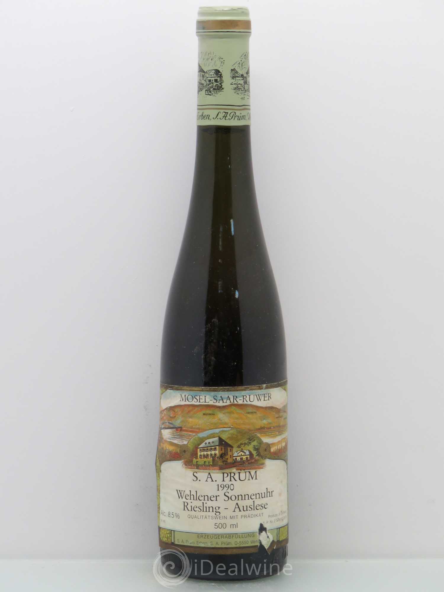 Riesling Wehlener Sonnenuhr Auslese Riesling 1990 - Posten von 1 Flasche - 0