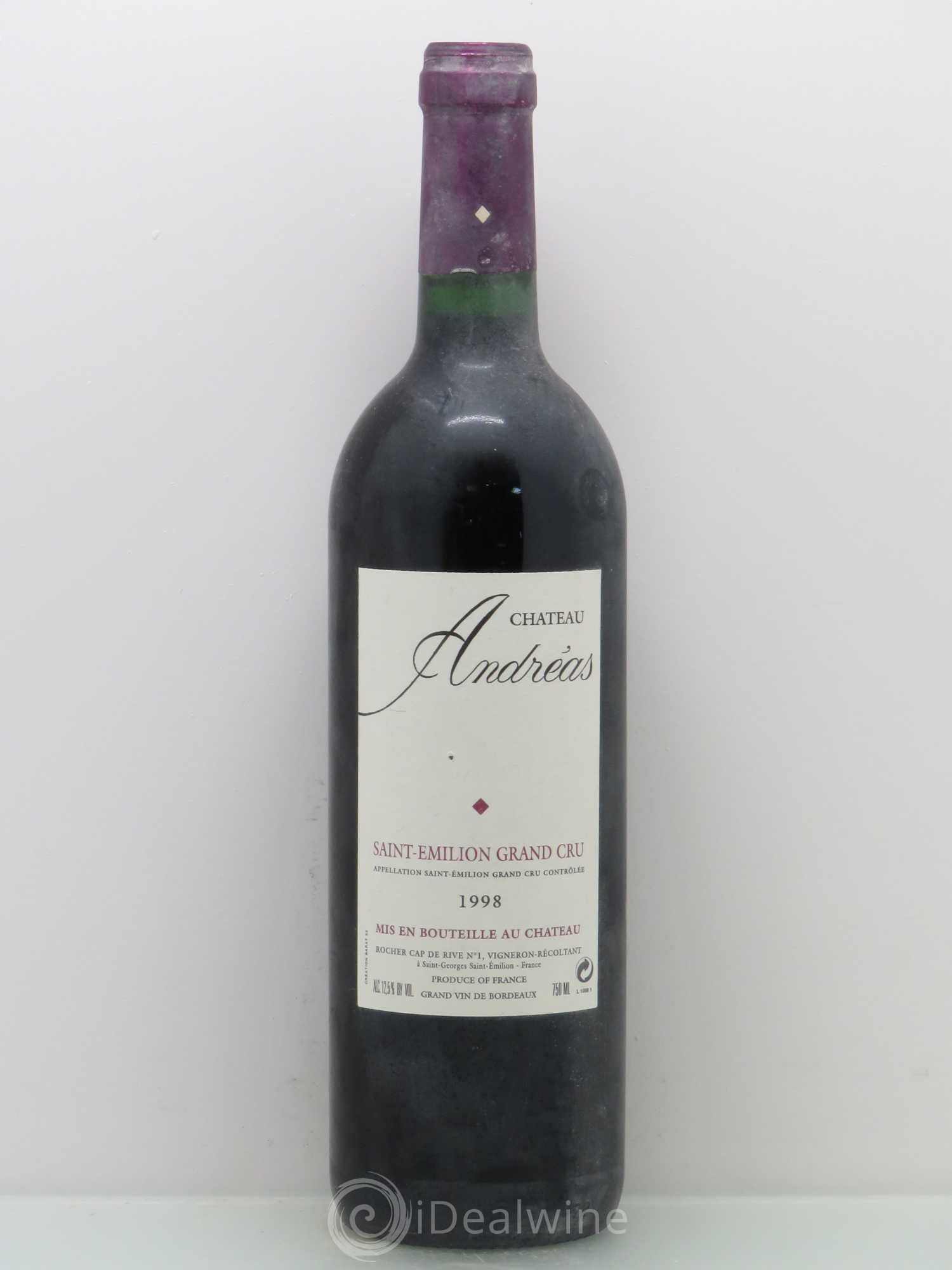 Château Andréas Grand Cru (sans prix de réserve) 1998 - Posten von 1 Flasche - 0