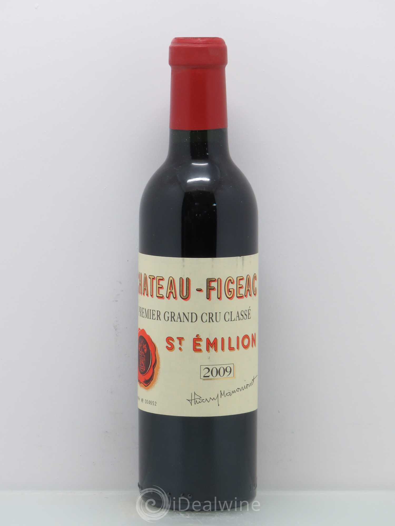 Château Figeac 1er Grand Cru Classé A 2009 - Lot de 1 demi bouteille - 0