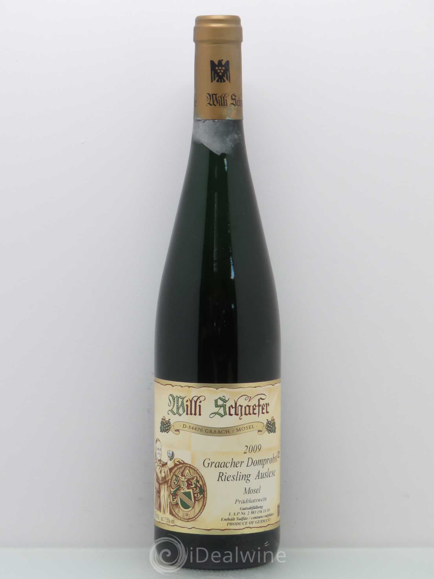 Riesling Domprobst Graacher Auslese Goldkapsul Weingut Willi Schaefer 2009 - Posten von 1 Flasche - 0