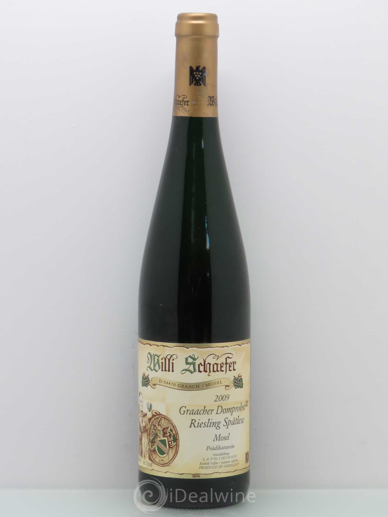 Riesling Domprobst Graacher Spatlese Goldkapsul Weingut Willi Schaefer 2009 - Posten von 1 Flasche - 0