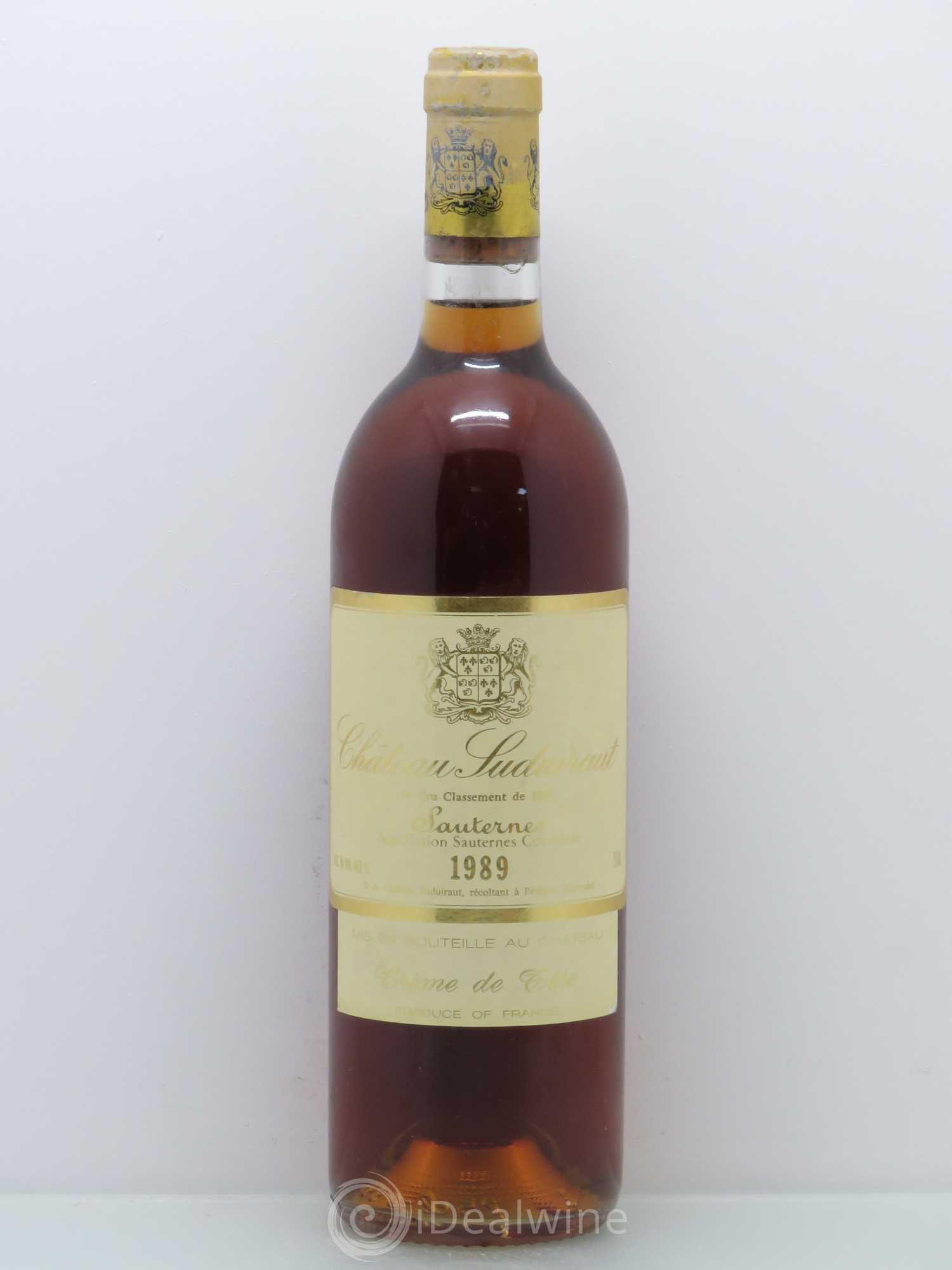 Château Suduiraut Crème de Tête 1er Grand Cru Classé 1989 - Lotto di 1 bottiglia - 0