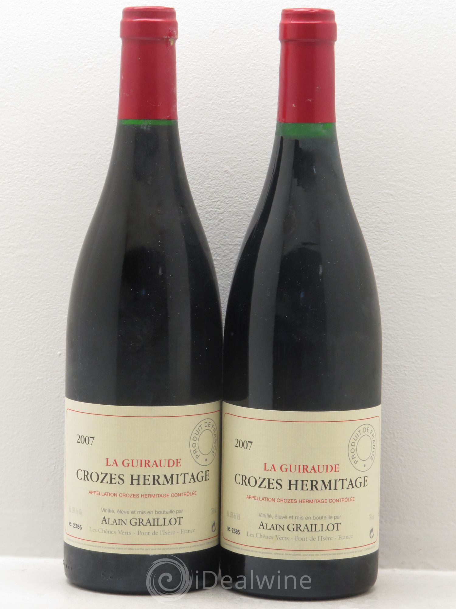 Crozes-Hermitage La Guiraude Domaine Graillot 2007 - Lot de 2 bouteilles - 0