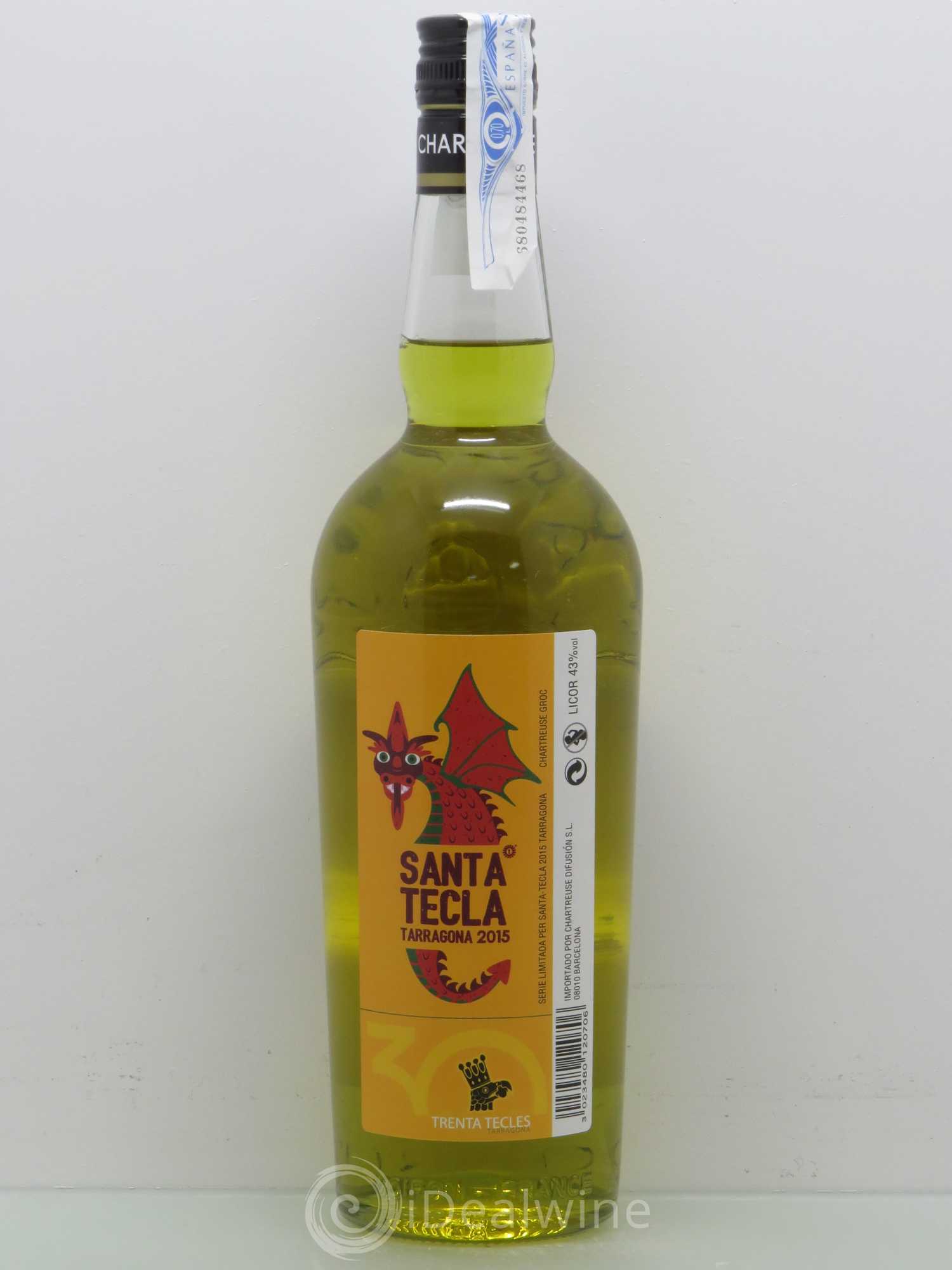 Chartreuse Tarragone Jaune Pères Chartreux Santa Tecla 2015 - Lot de 1 bouteille - 1