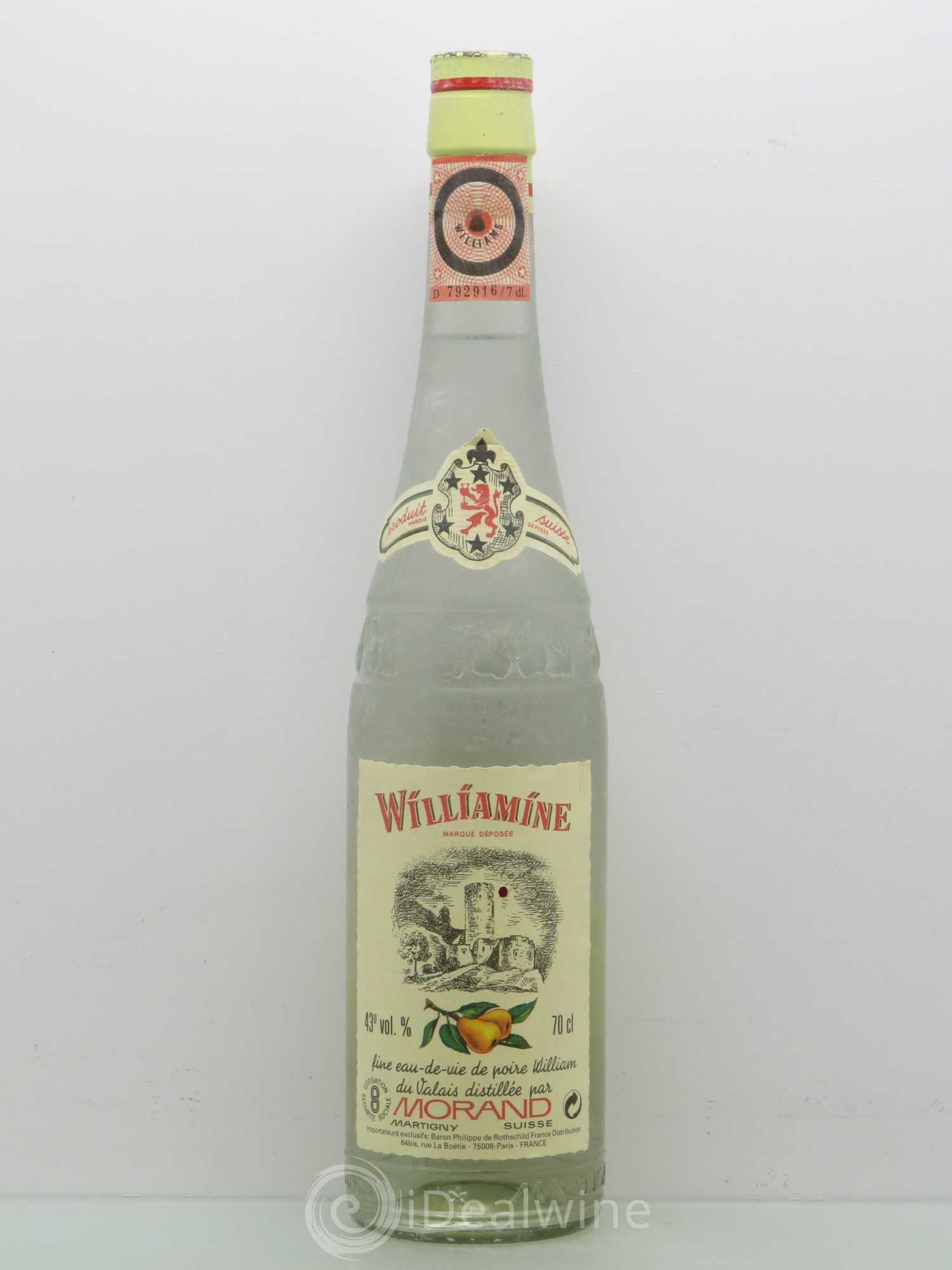 Divers Vieille Fine Eau de Vie de poire William WILLIAMINE MORAND - Posten von 1 Flasche - 0