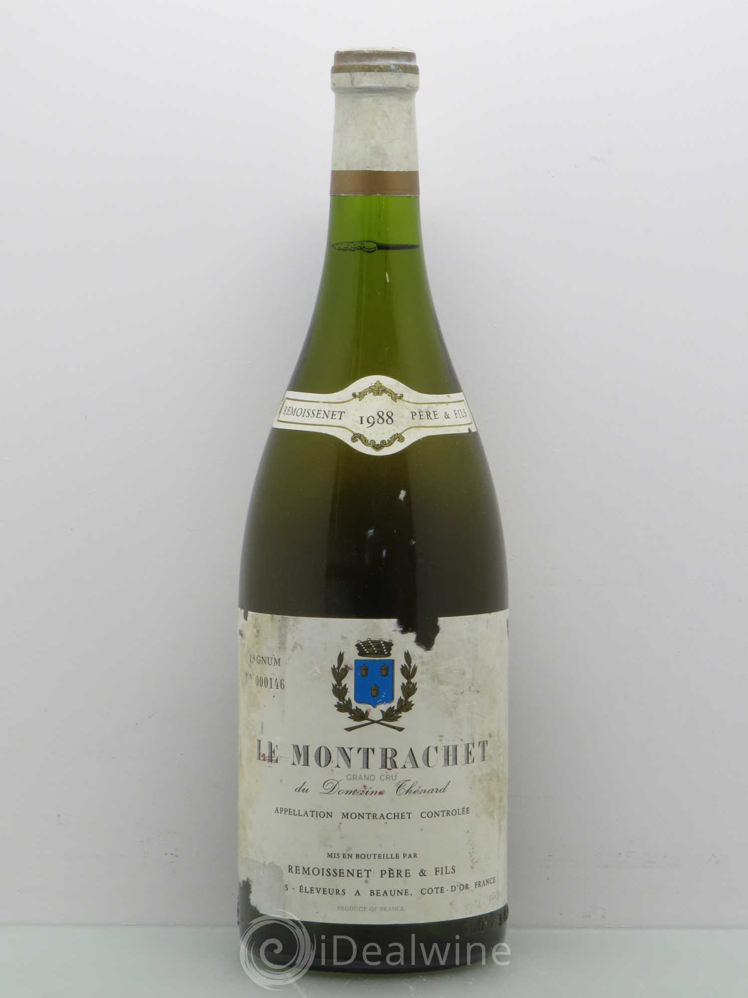 Montrachet Grand Cru Domaine Thénard Mise Remoissenet 1988 - Posten von 1 Magnum - 0