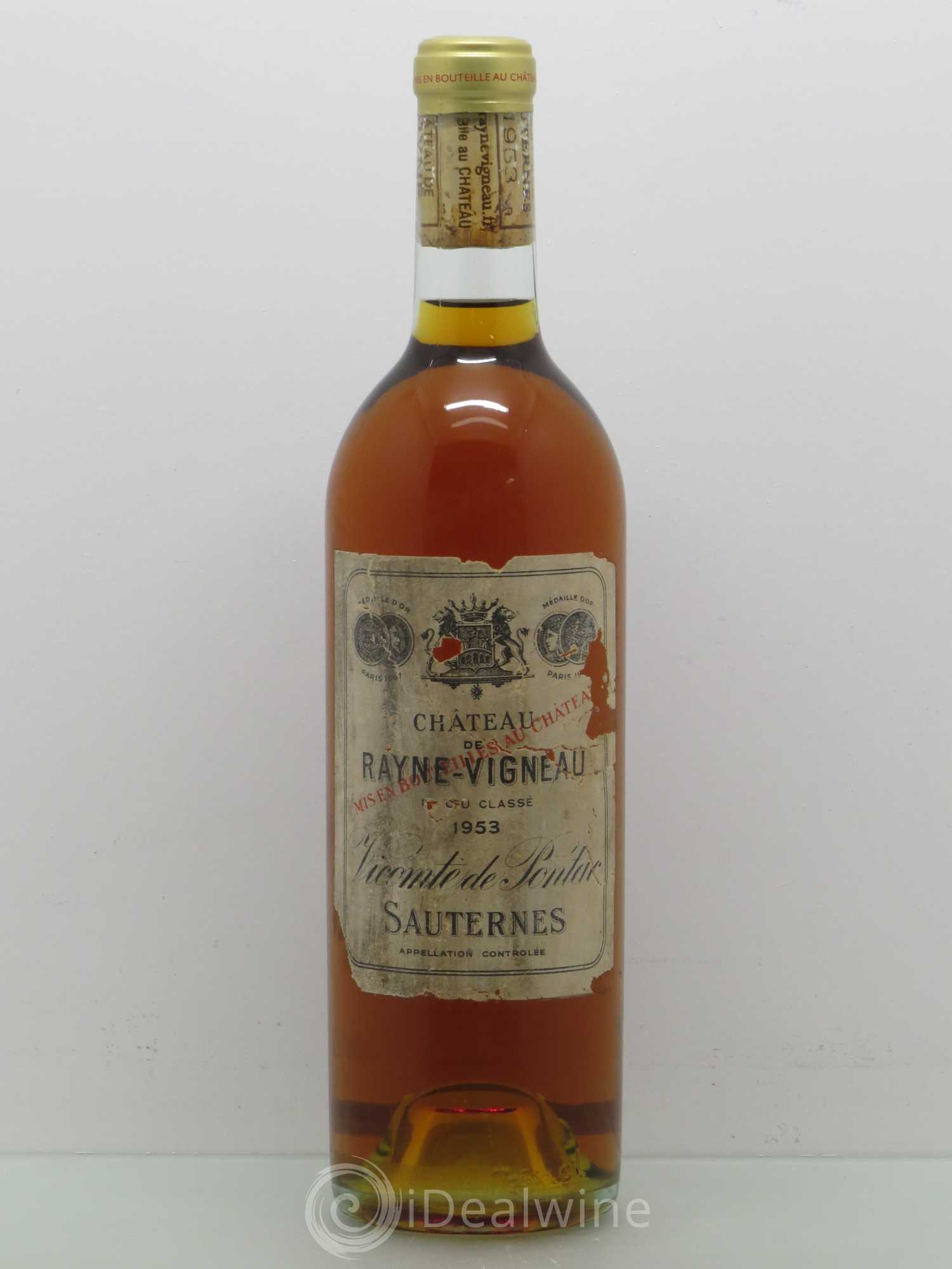 Château de Rayne Vigneau 1er Grand Cru Classé 1953 - Lotto di 1 bottiglia - 0