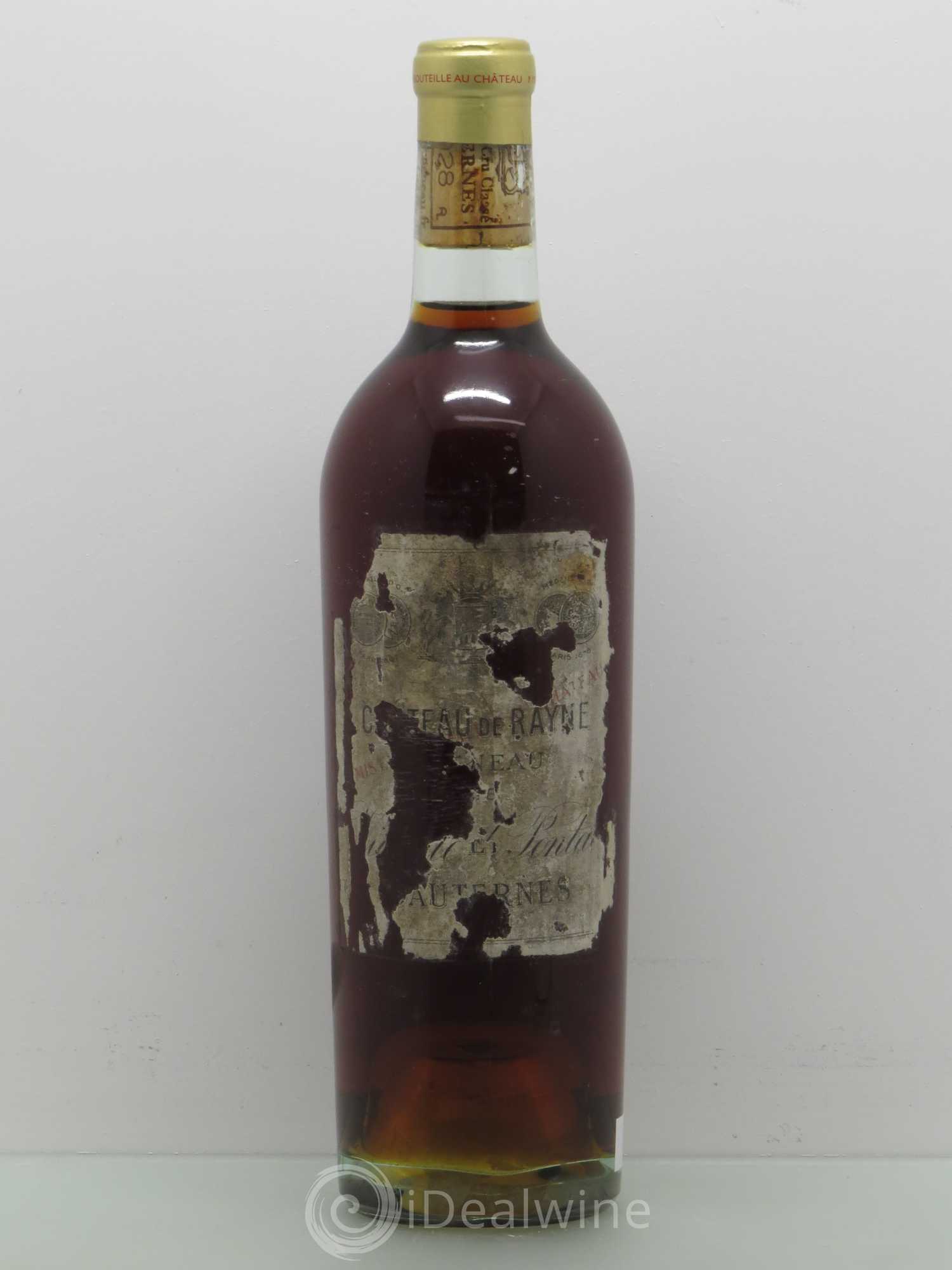 Château de Rayne Vigneau 1er Grand Cru Classé 1928 - Lotto di 1 bottiglia - 0