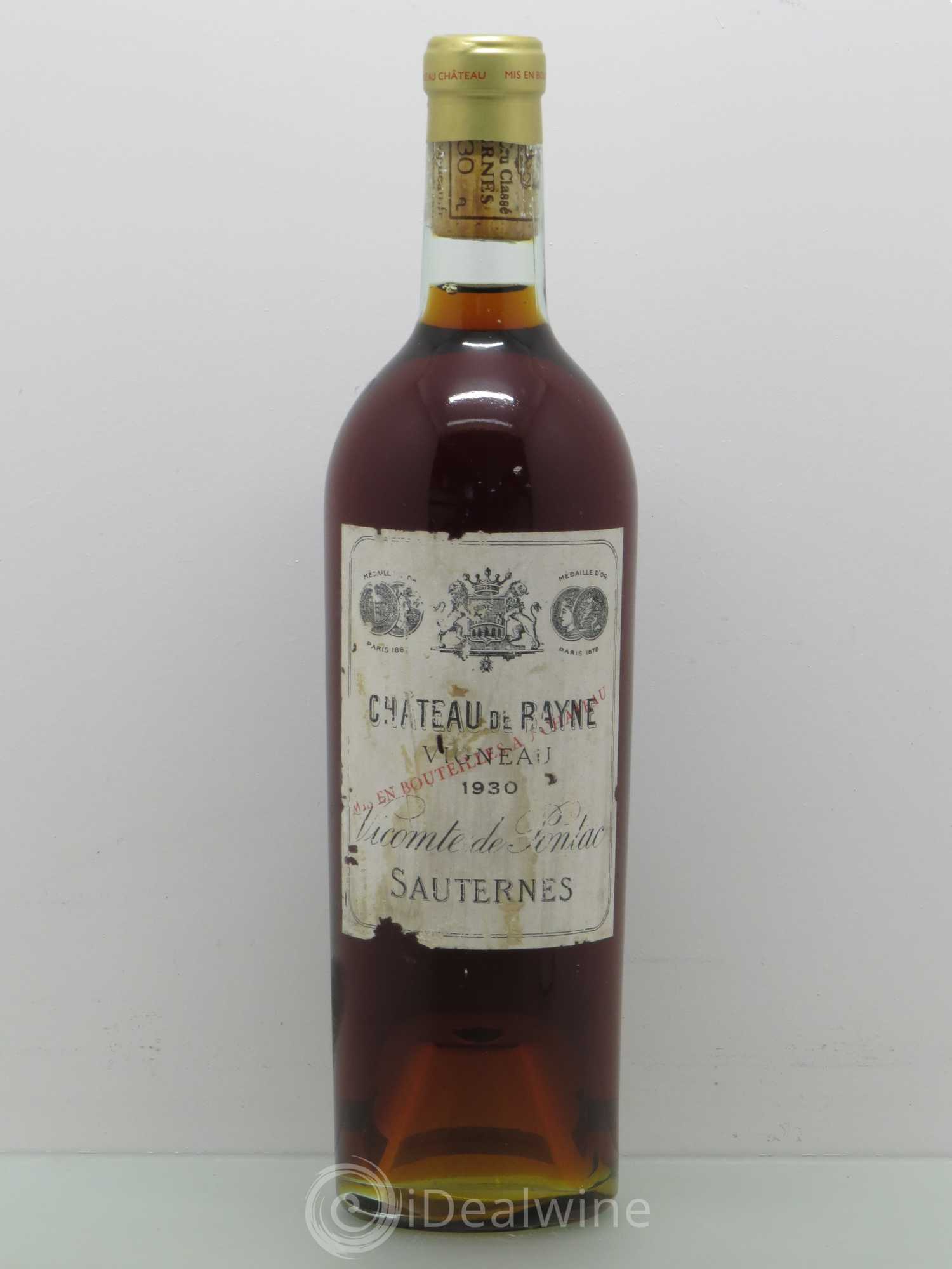 Château de Rayne Vigneau 1er Grand Cru Classé 1930 - Lotto di 1 bottiglia - 0