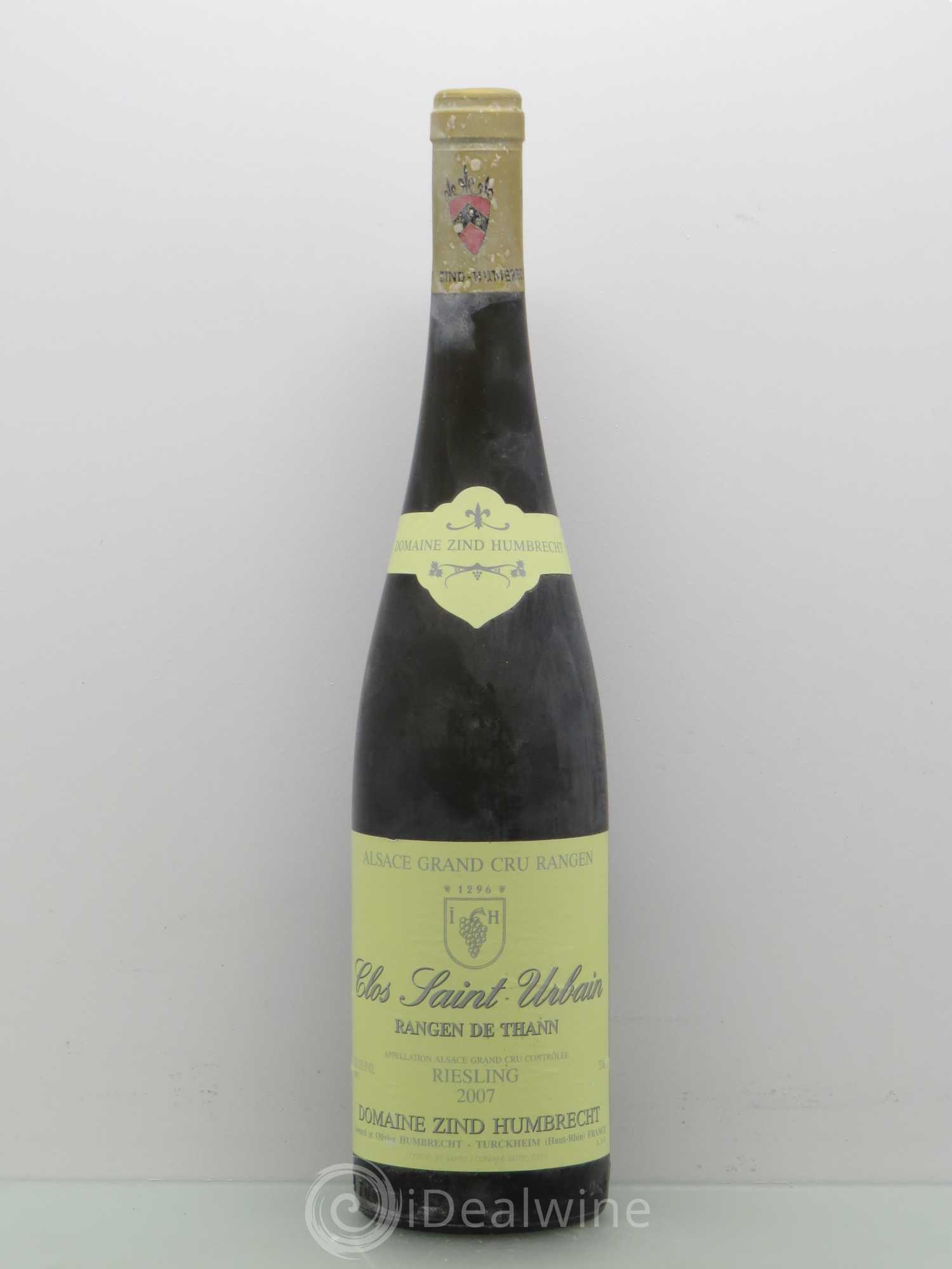 Alsace Riesling Grand Cru Rangen de Thann Clos Saint Urbain Zind-Humbrecht (Domaine) 2007 - Lot de 1 bouteille - 0
