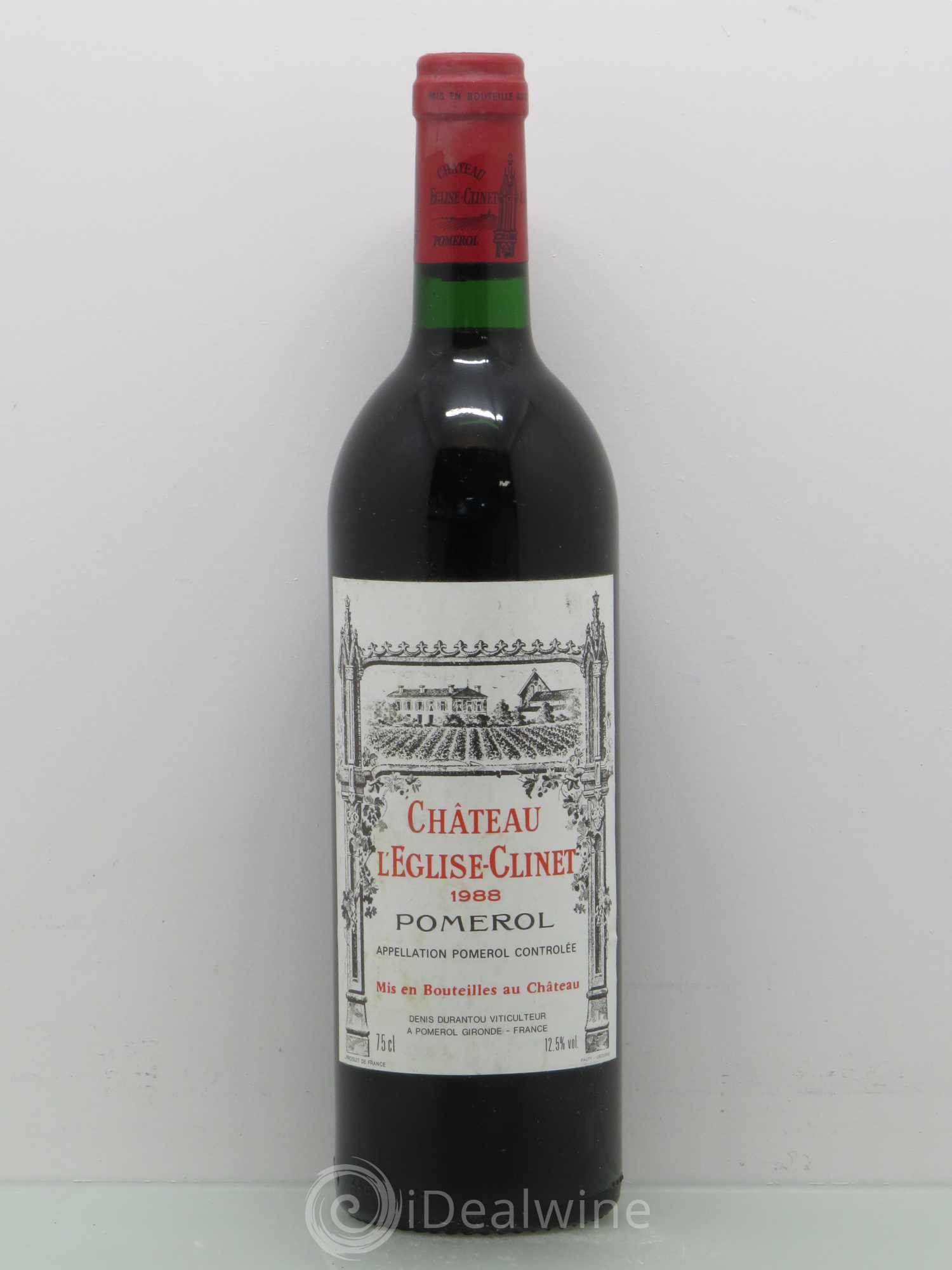 Château l' Église Clinet 1988 - Lot de 1 bouteille - 0