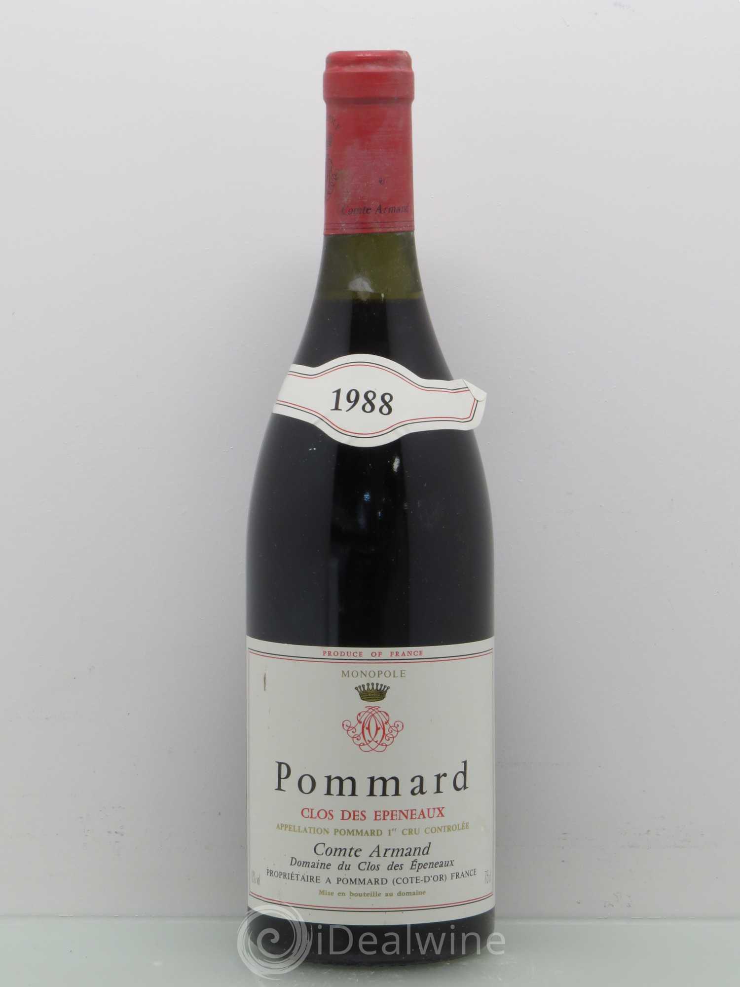 Pommard 1er Cru Clos des Epeneaux Comte Armand 1988 - Lot de 1 bouteille - 0