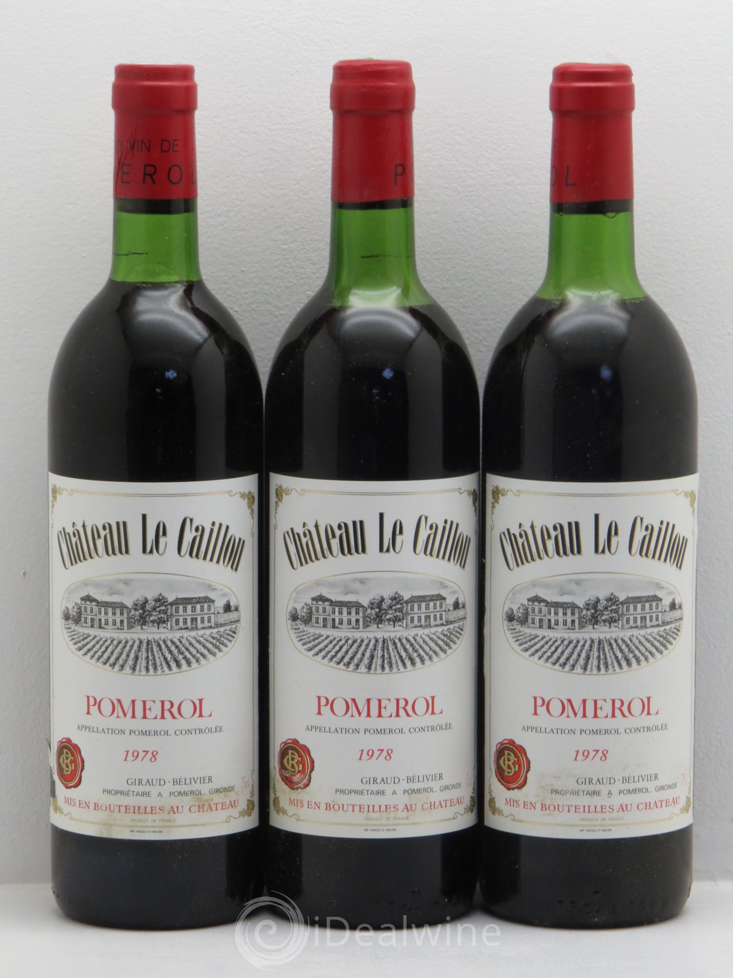 Château le Caillou 1978 - Lot de 3 bouteilles - 0
