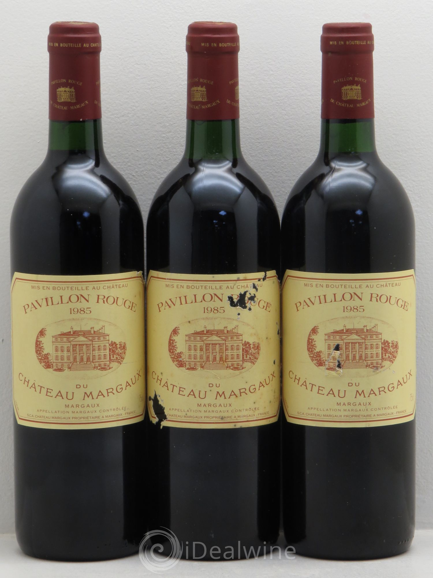 Pavillon Rouge du Château Margaux Second Vin 1985 - Lot de 3 bouteilles - 0