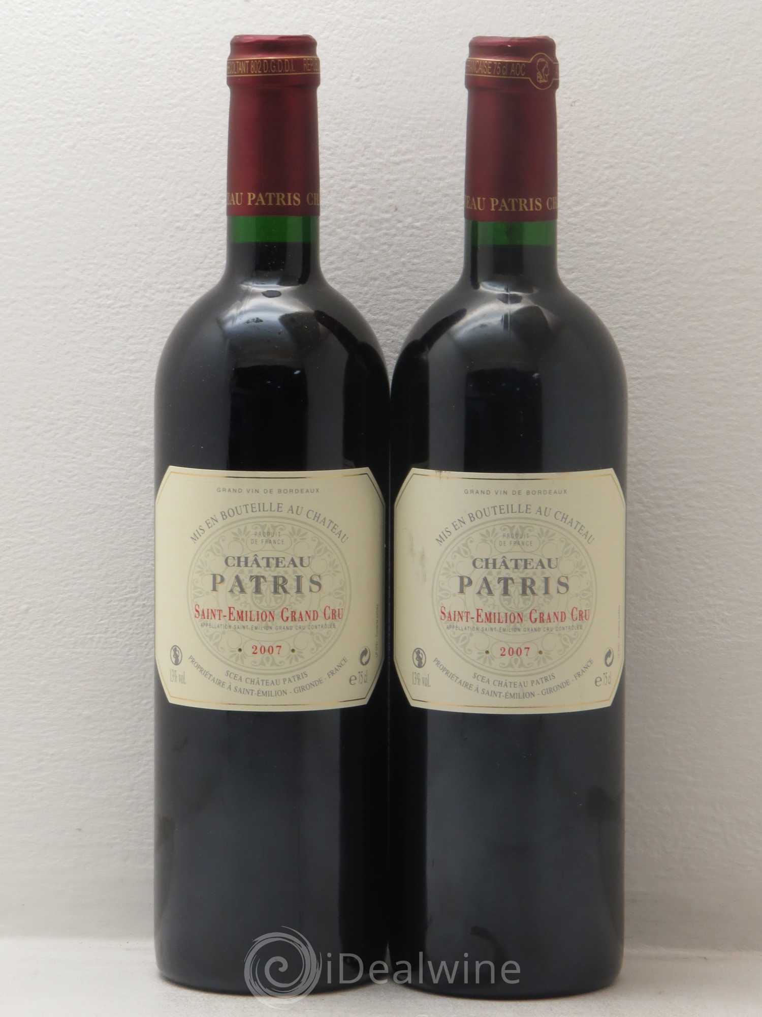Château Patris 2007 - Lot de 2 bouteilles - 0