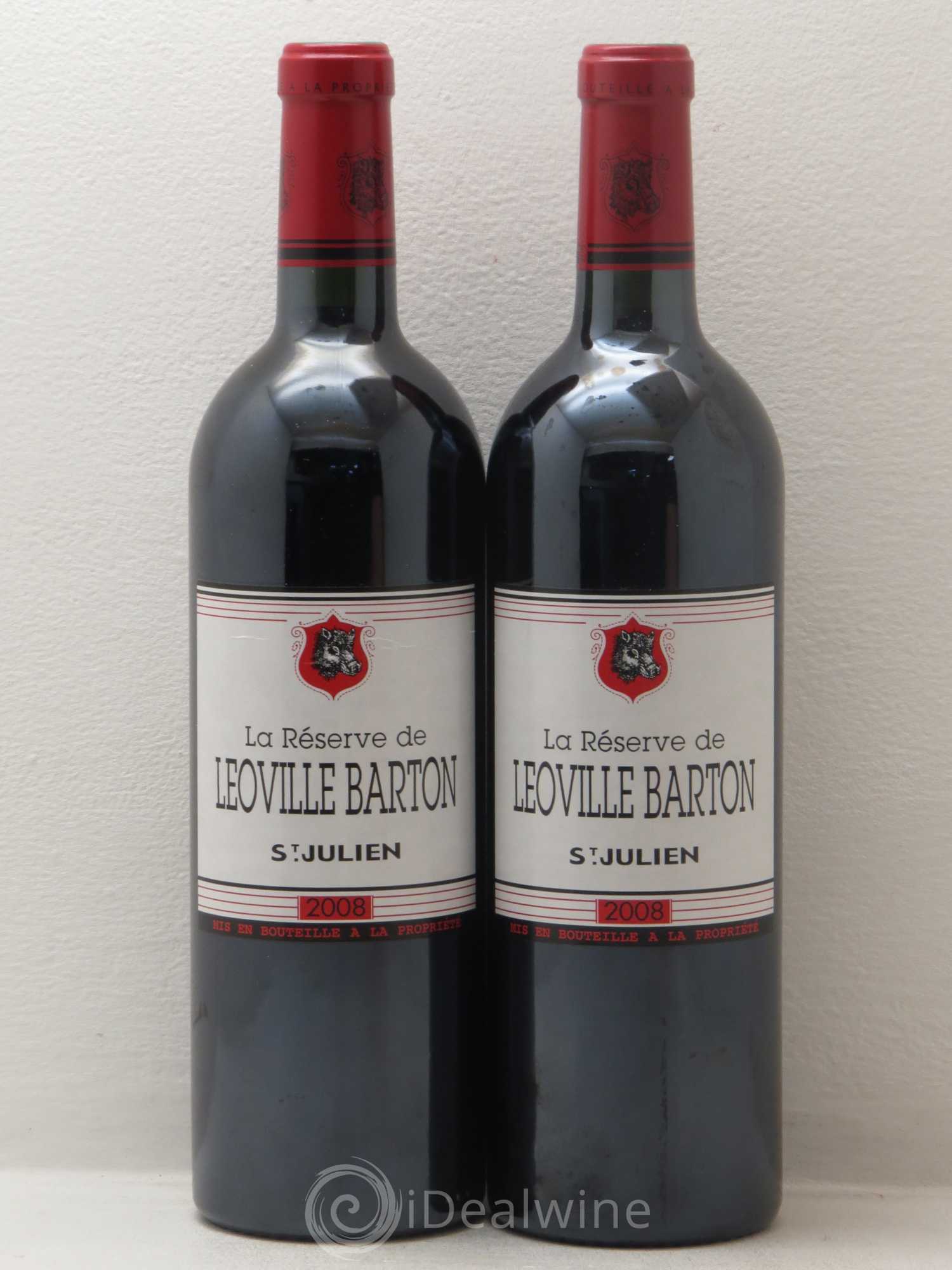 Saint-Julien La réserve de Léoville Barton 2008 - Posten von 2 Flaschen - 0